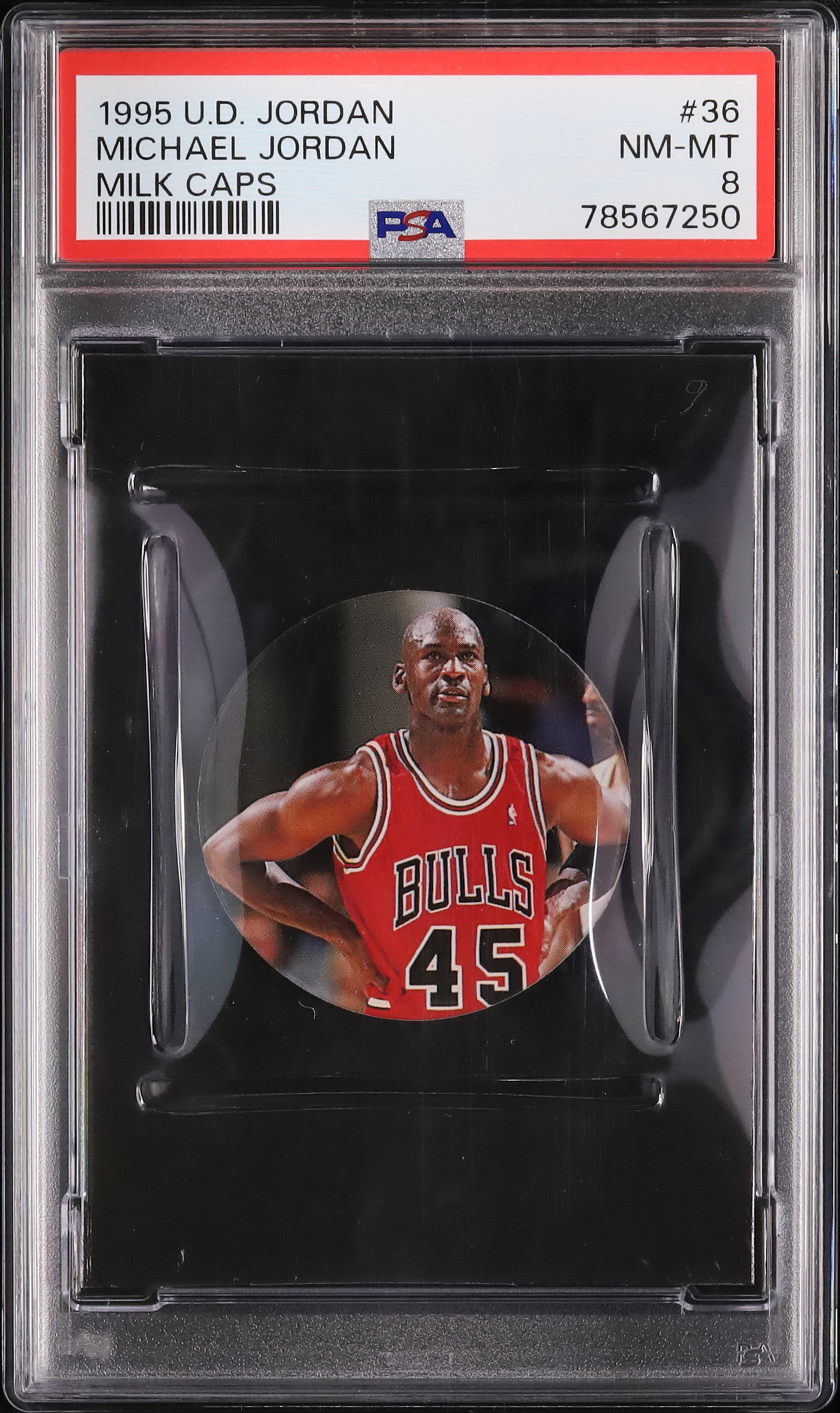 1995 Michael Jordan PSA 8 Milk Caps - Cardova Japan