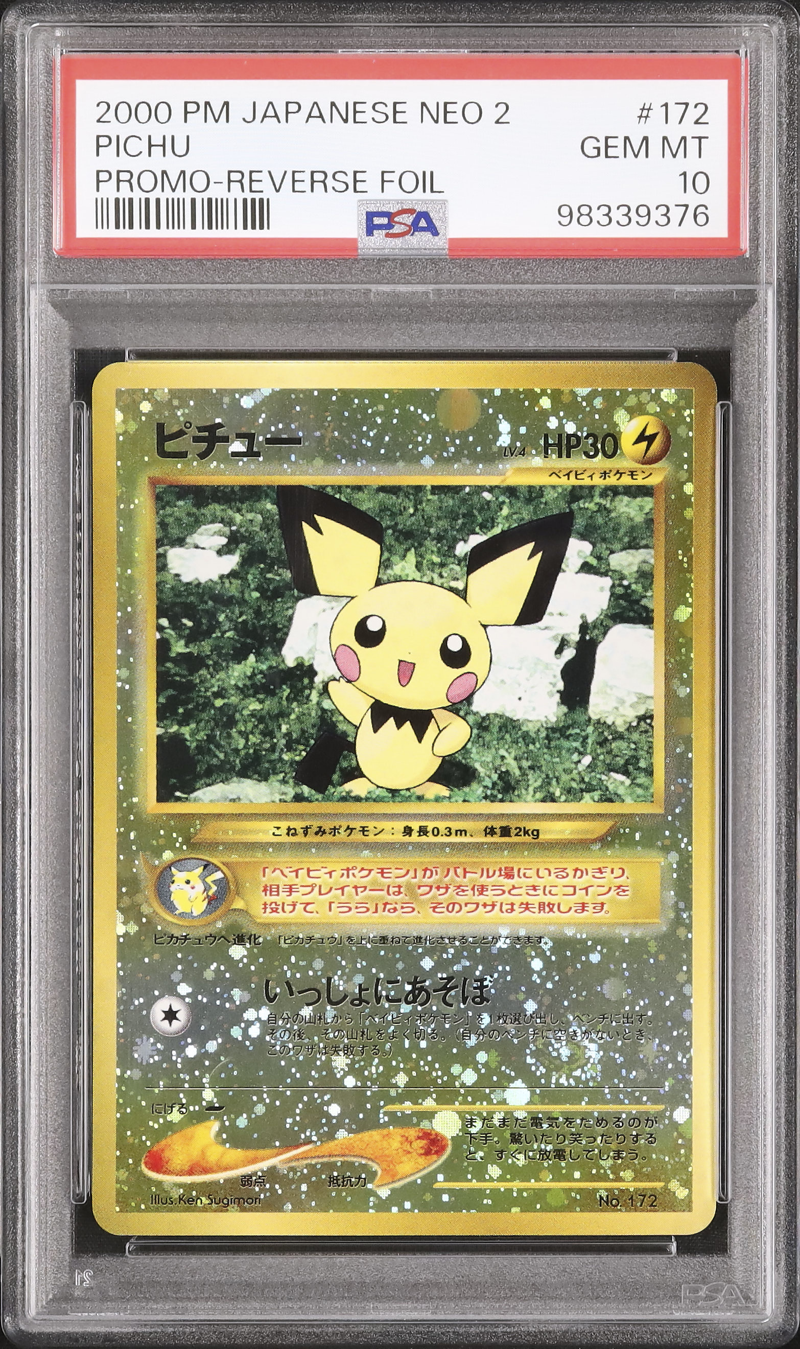 PSA10 ピチュー 旧裏 プレミアムファイル 172 2000 2000 ピチュー PSA 10 ミラー - カルドバ