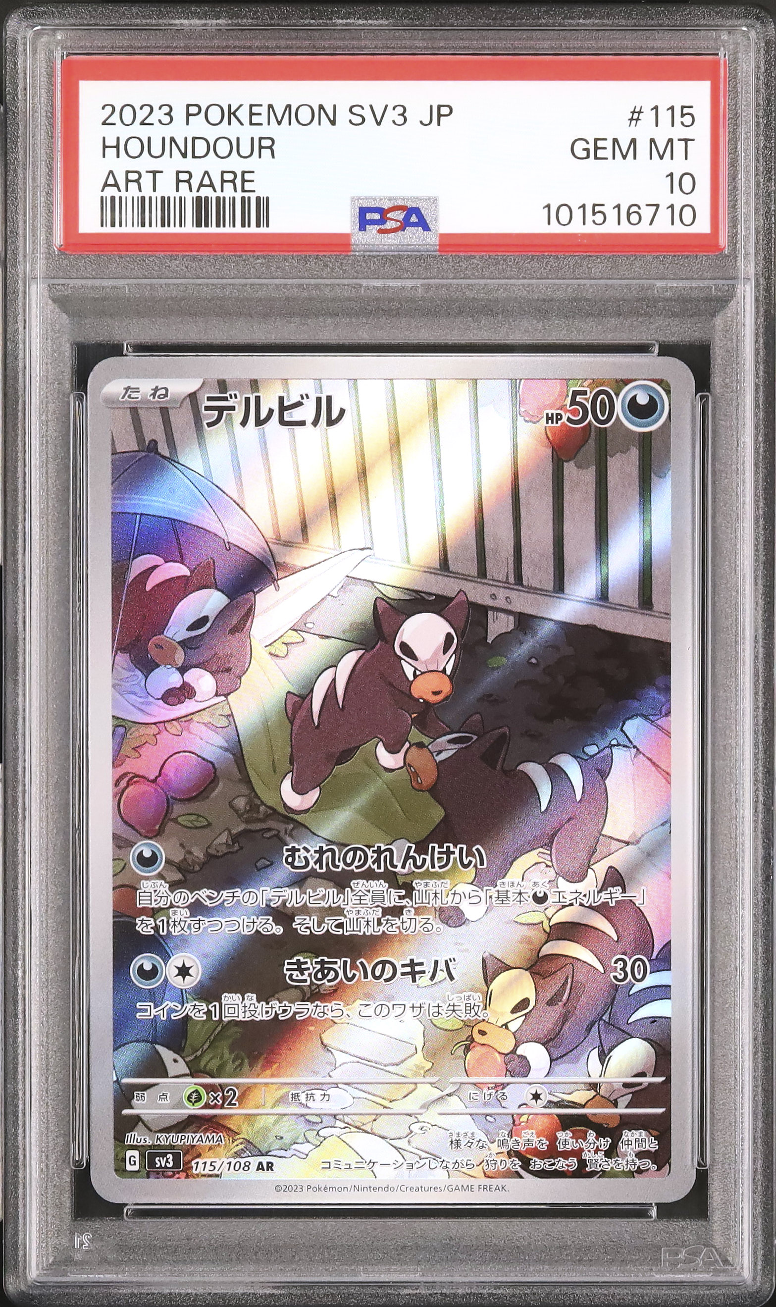 【連番】PSA 10 デルビル　ヘルガー　ar デルビル ヘルガー AR【PSA10】連番 進化ラインセット デルビル