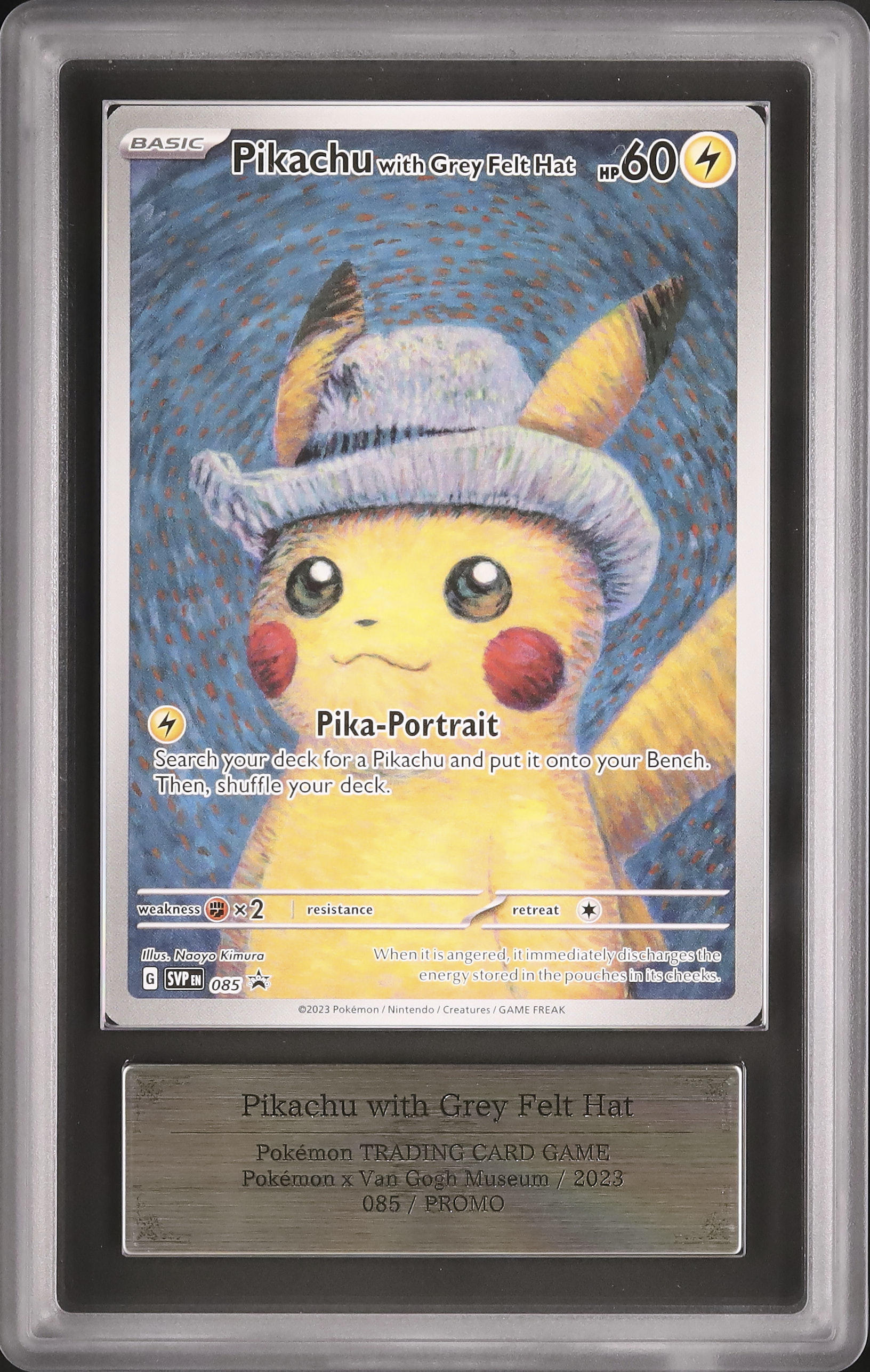 2023 Pikachu with Grey Felt Hat ARS 10 FA - Cardova Japan