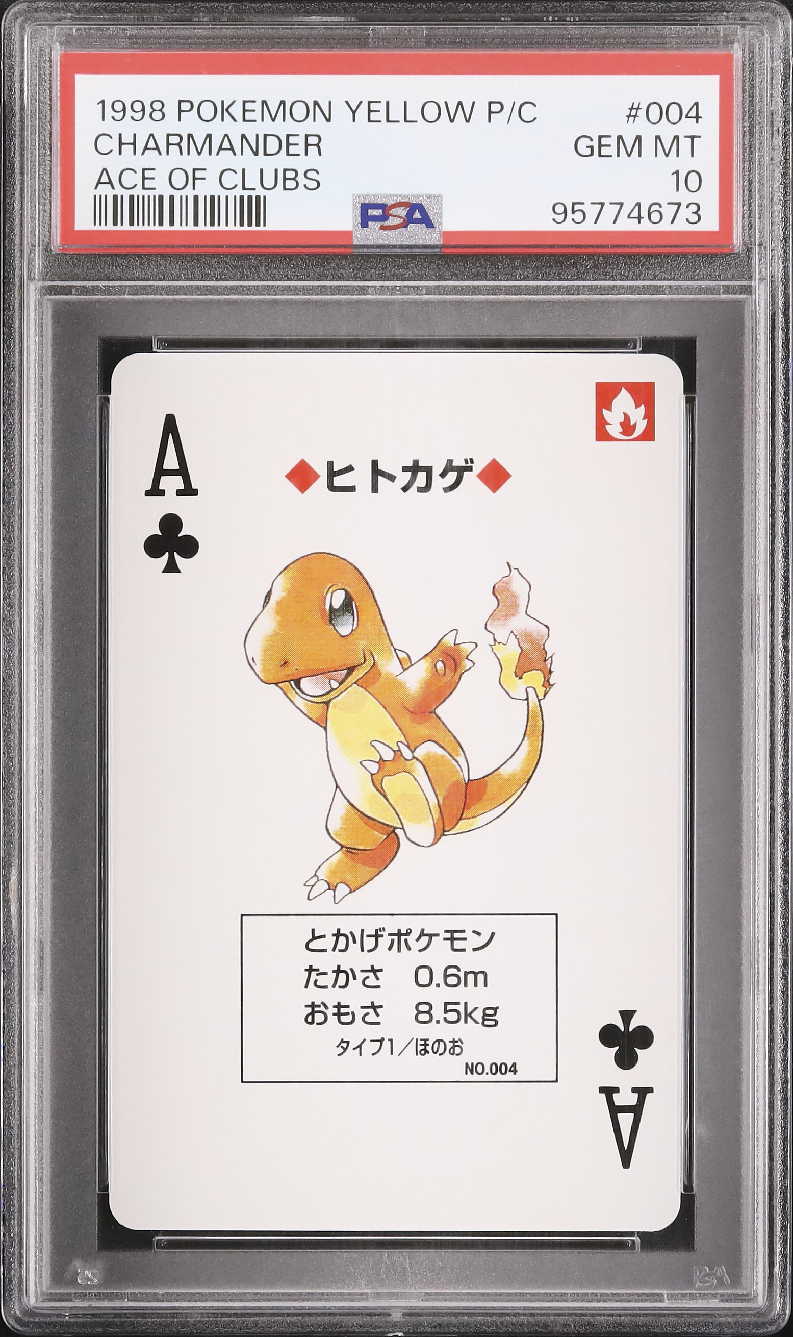 1998 Charmander PSA 10 - Cardova Japan