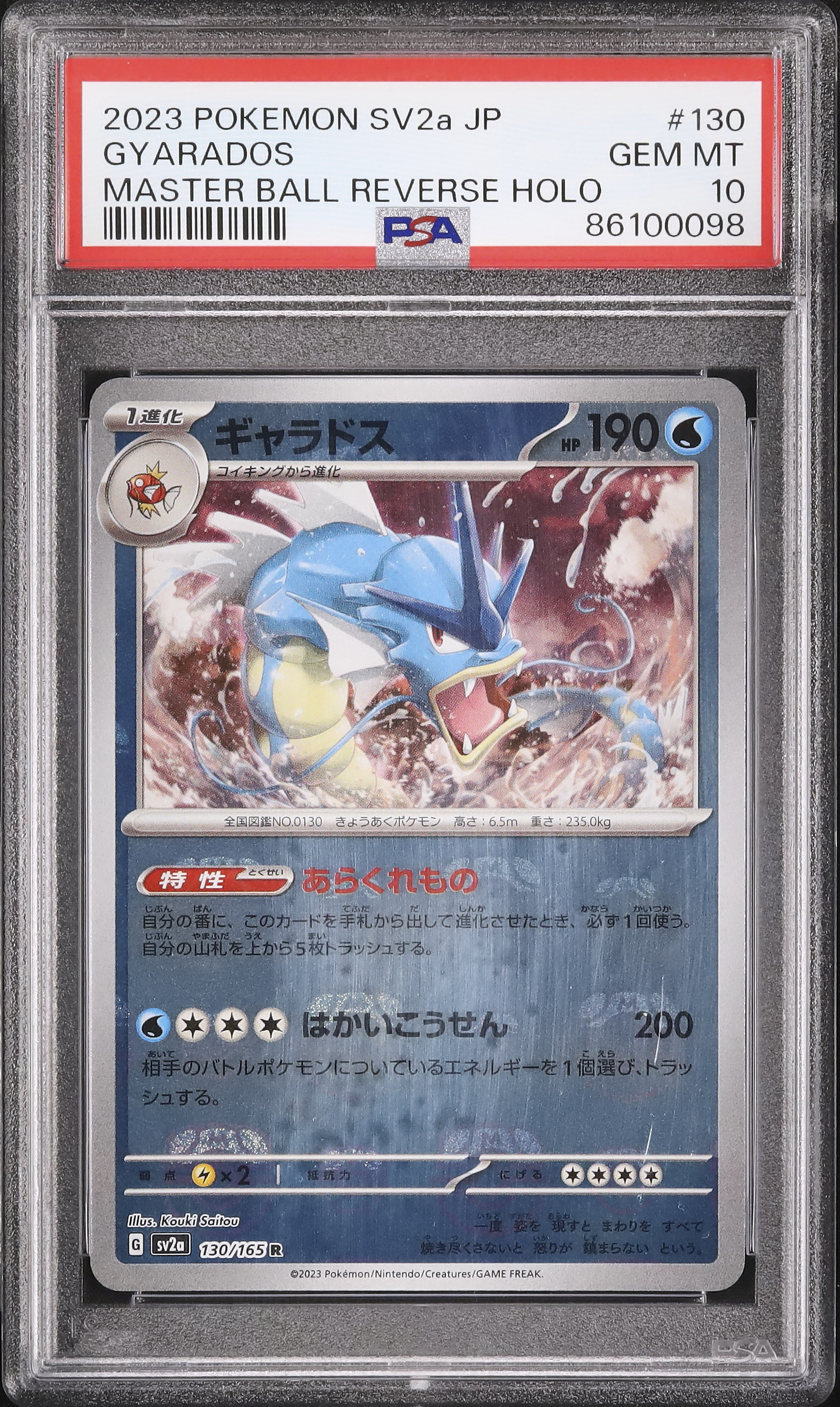 2023 ギャラドス PSA 10 マスターボール - カルドバ