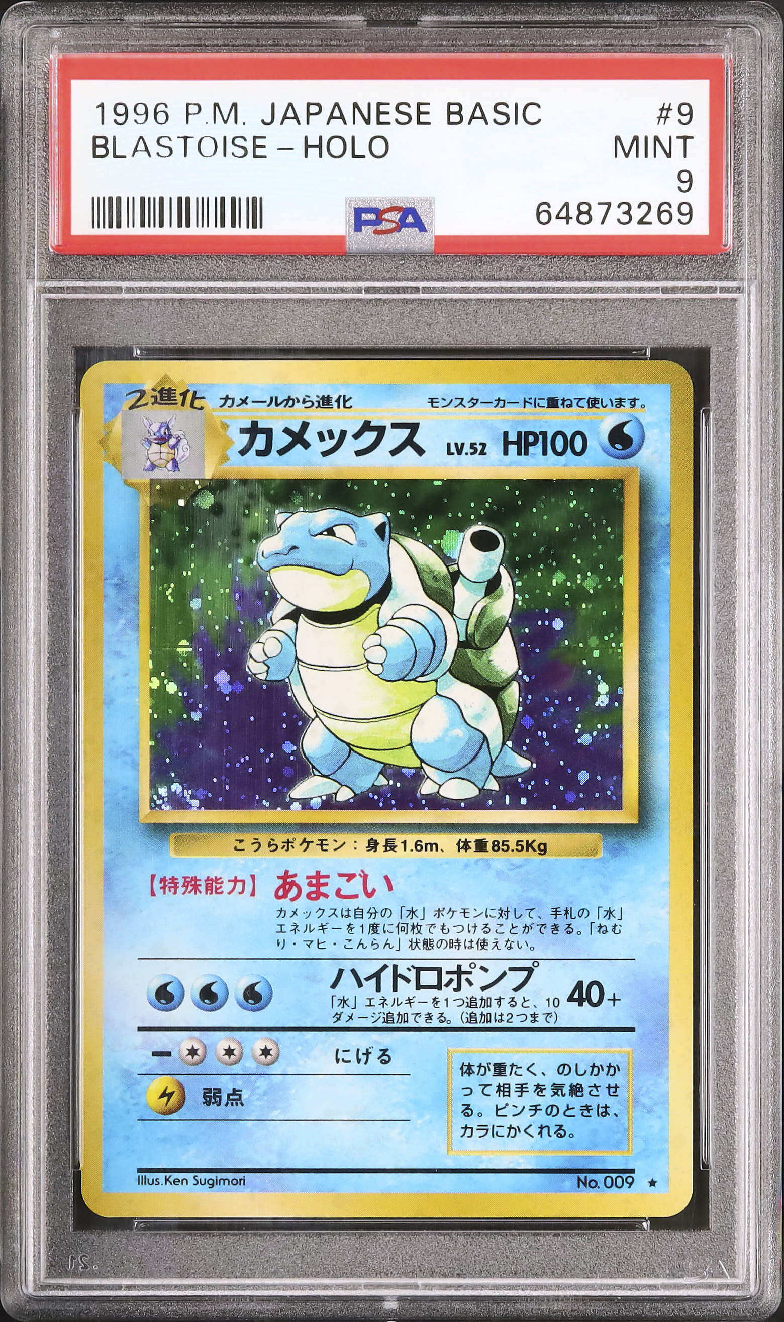 ポケモンカードダス カメックス マップカード PSA 9 ポケモン
