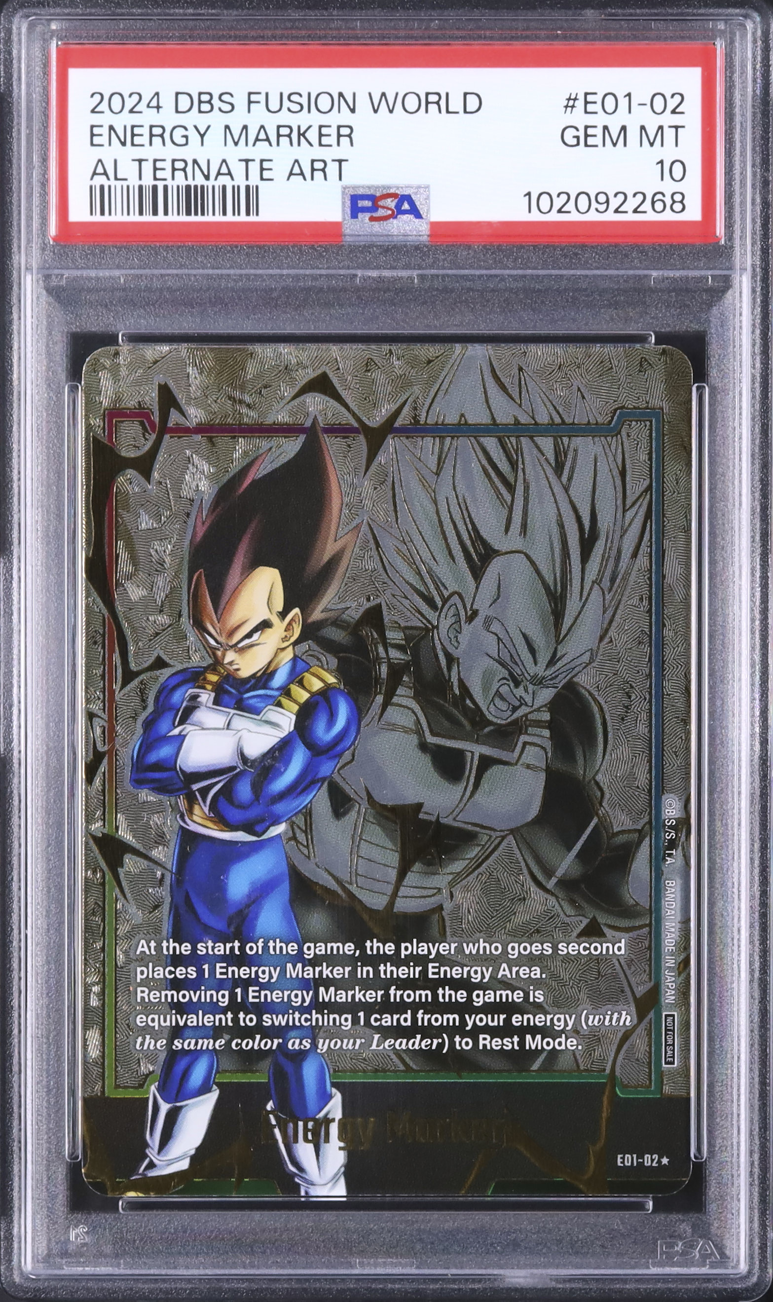 ベジータ　エナジーマーカー　psa10 ② PSA10 E01-02 エナジーマーカー ベジータ フュージョンワールド