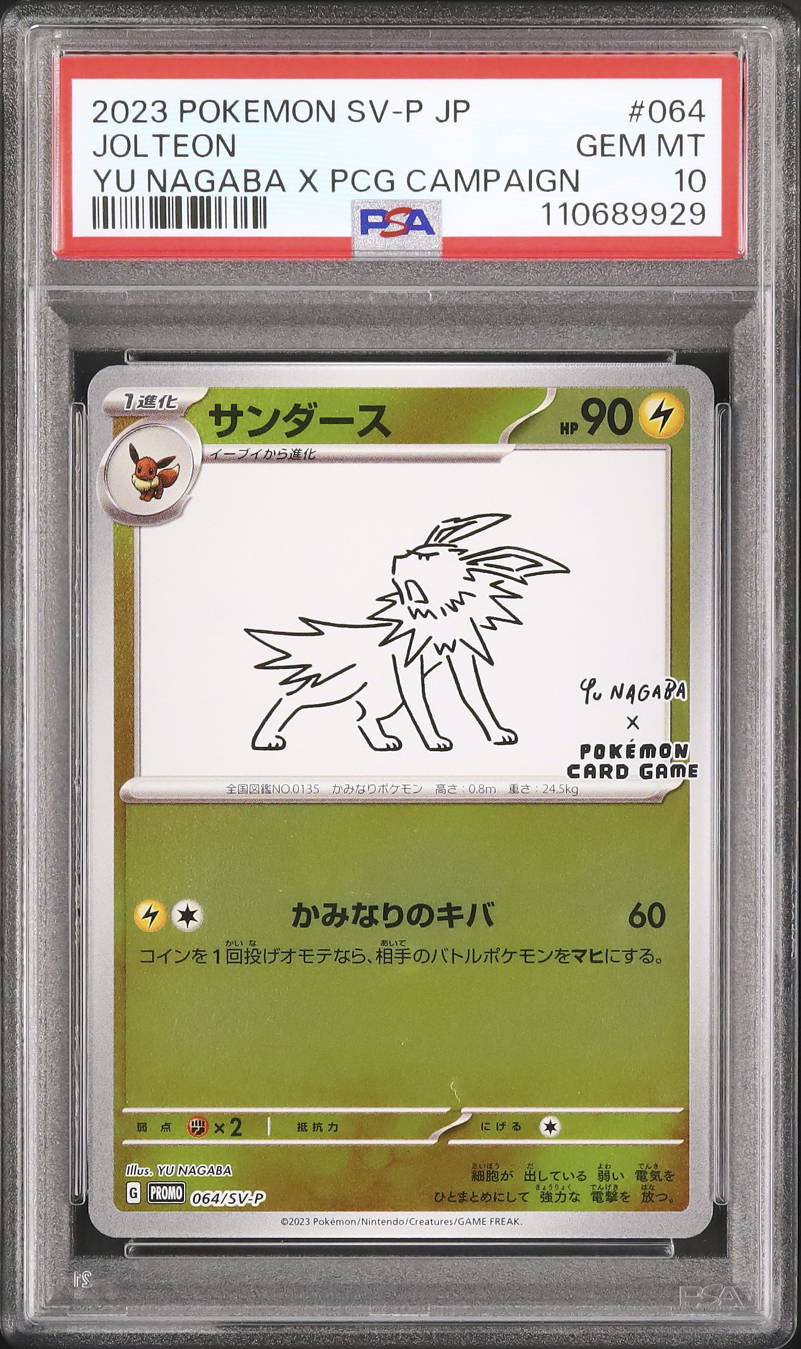 ポケモンカード サンダース psa10 2023 サンダース PSA 10 - カルドバ