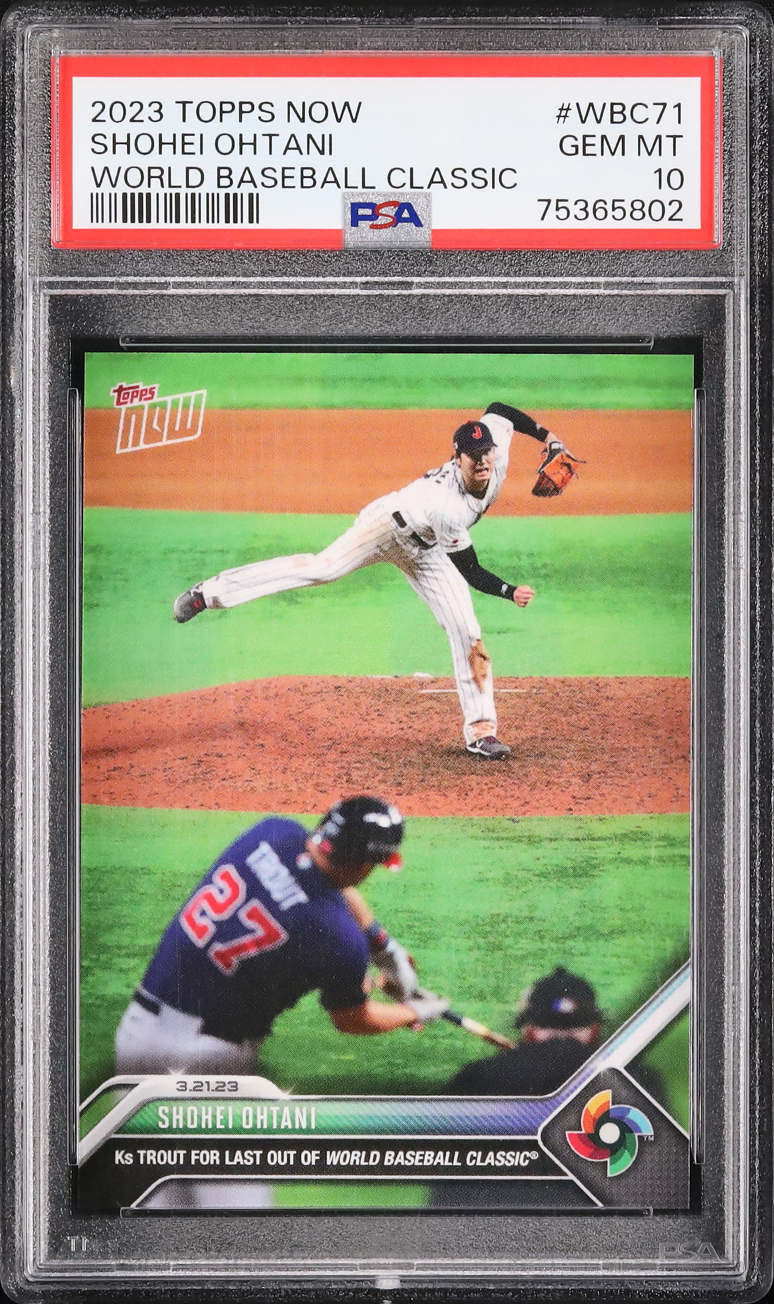 大谷翔平 2023 TOPPS NOW WBC #WBC-8(PSA鑑定済：9) 99枚限定大谷