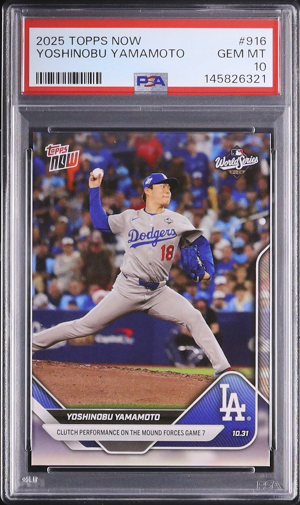 2025 山本由伸 PSA 10 - カルドバ
