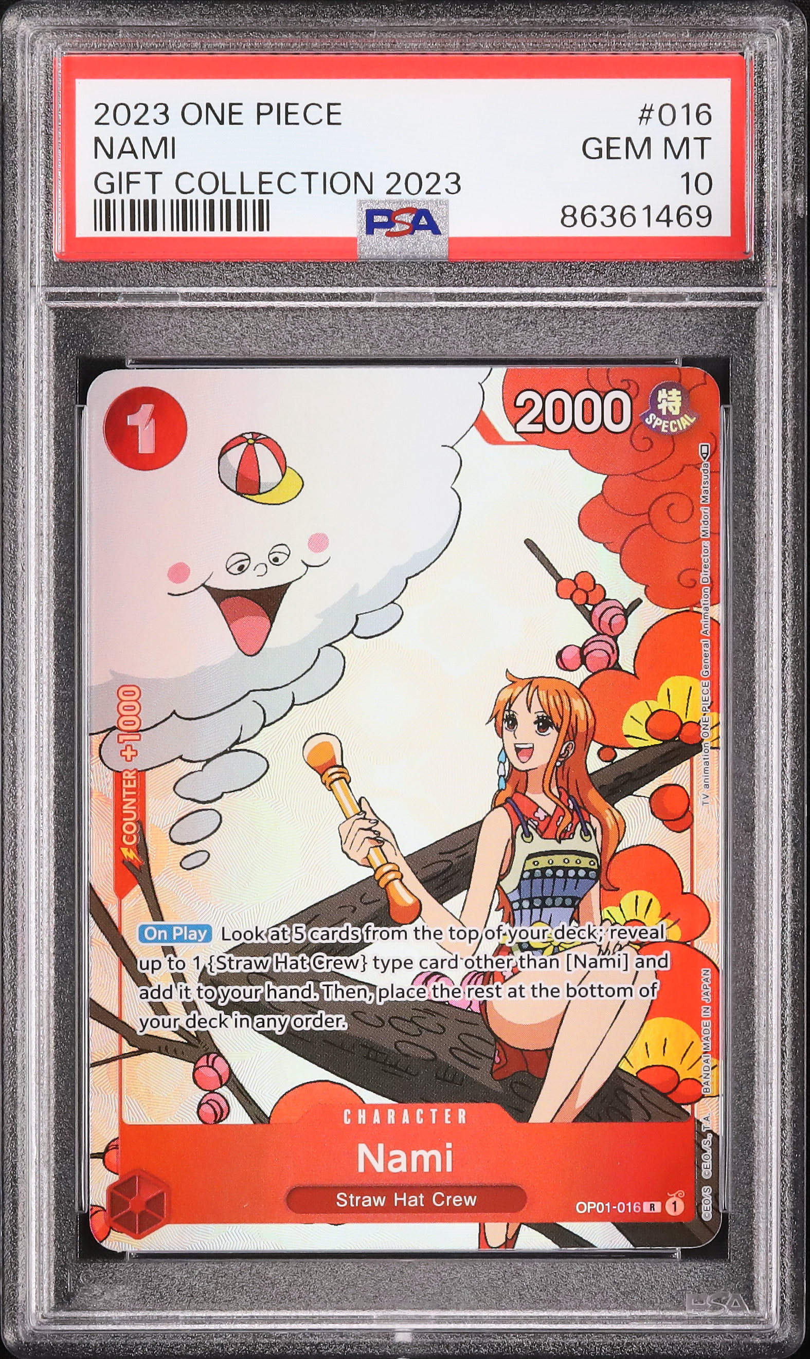 2023 Nami PSA 10 Alternate Art - Cardova Japan