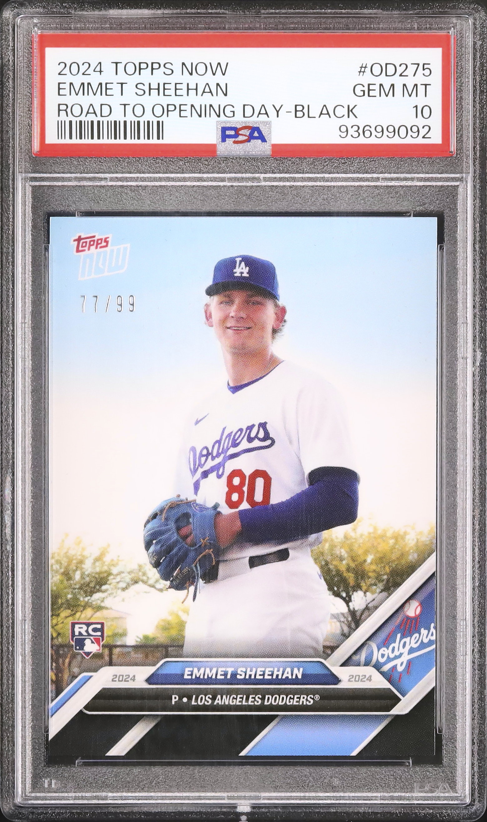 2024 Emmet Sheehan PSA 10 Black
