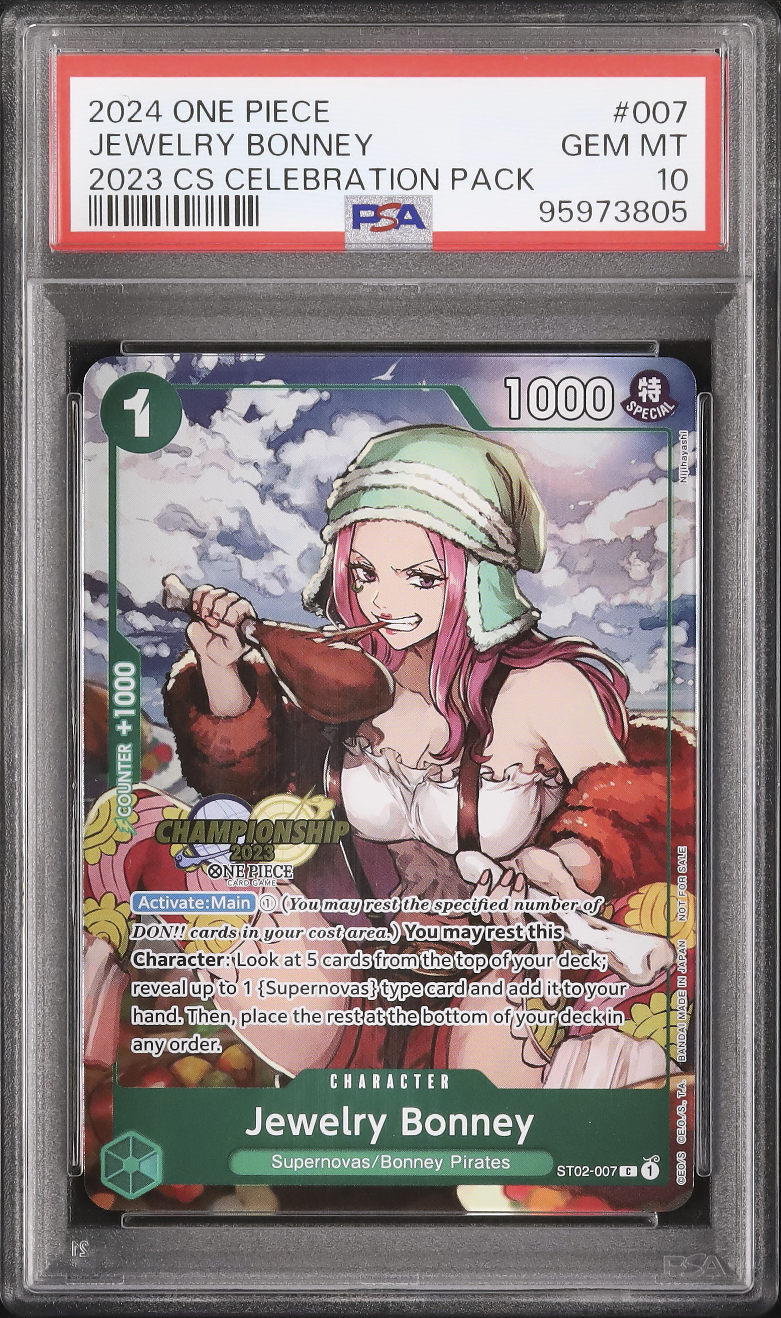 カードダスその他 2024 ONE PIECE JEWELRY BONNEY PSA 10 2024 Jewelry Bonney PSA 10 Alternate Art - Cardova Japan