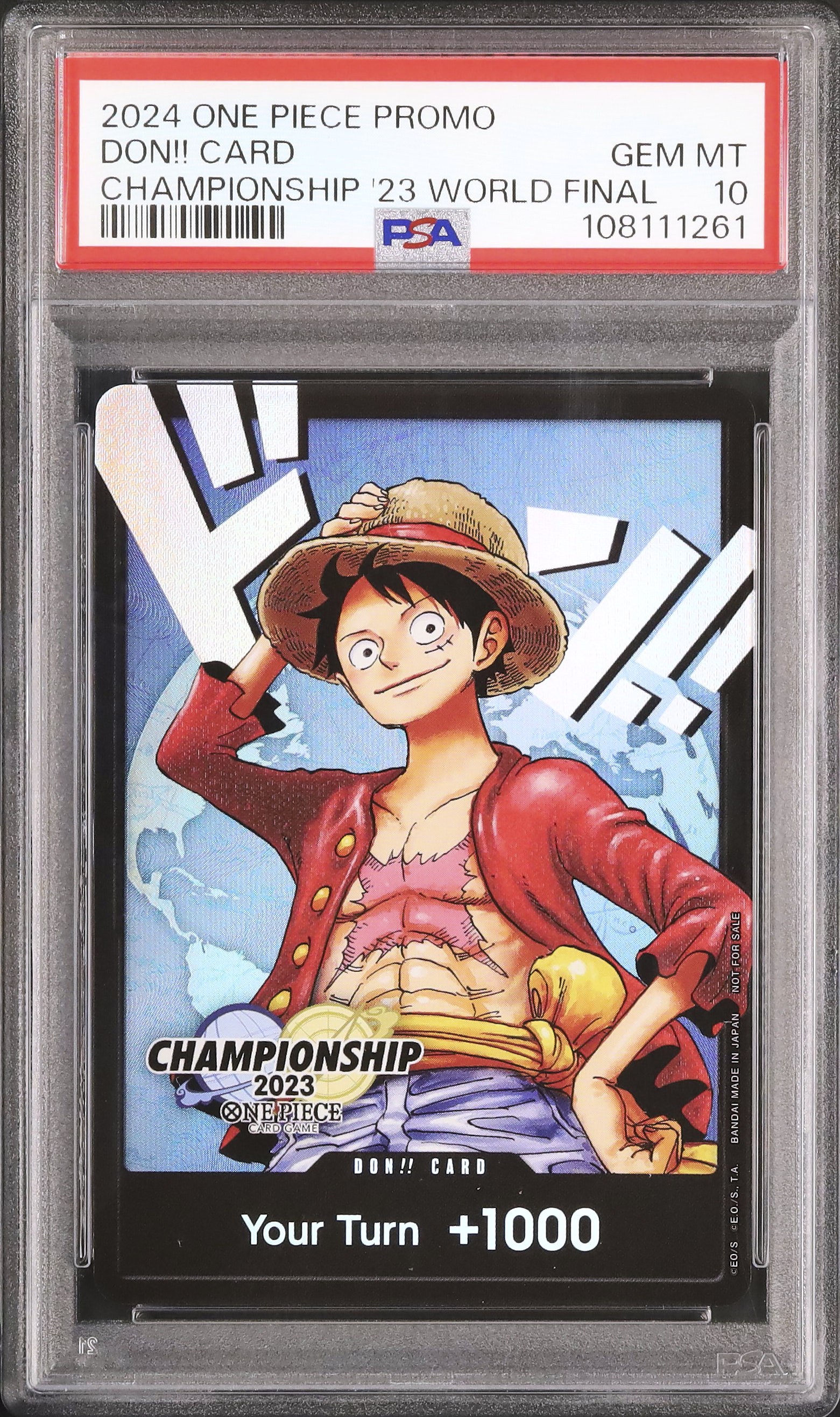 ONE PIECE - ワンピースデイ　2024&amp;2023  ルフィ　カード Monkey D Luffy promo OP07-109 SR Japanese ONE PIECE Card ONE