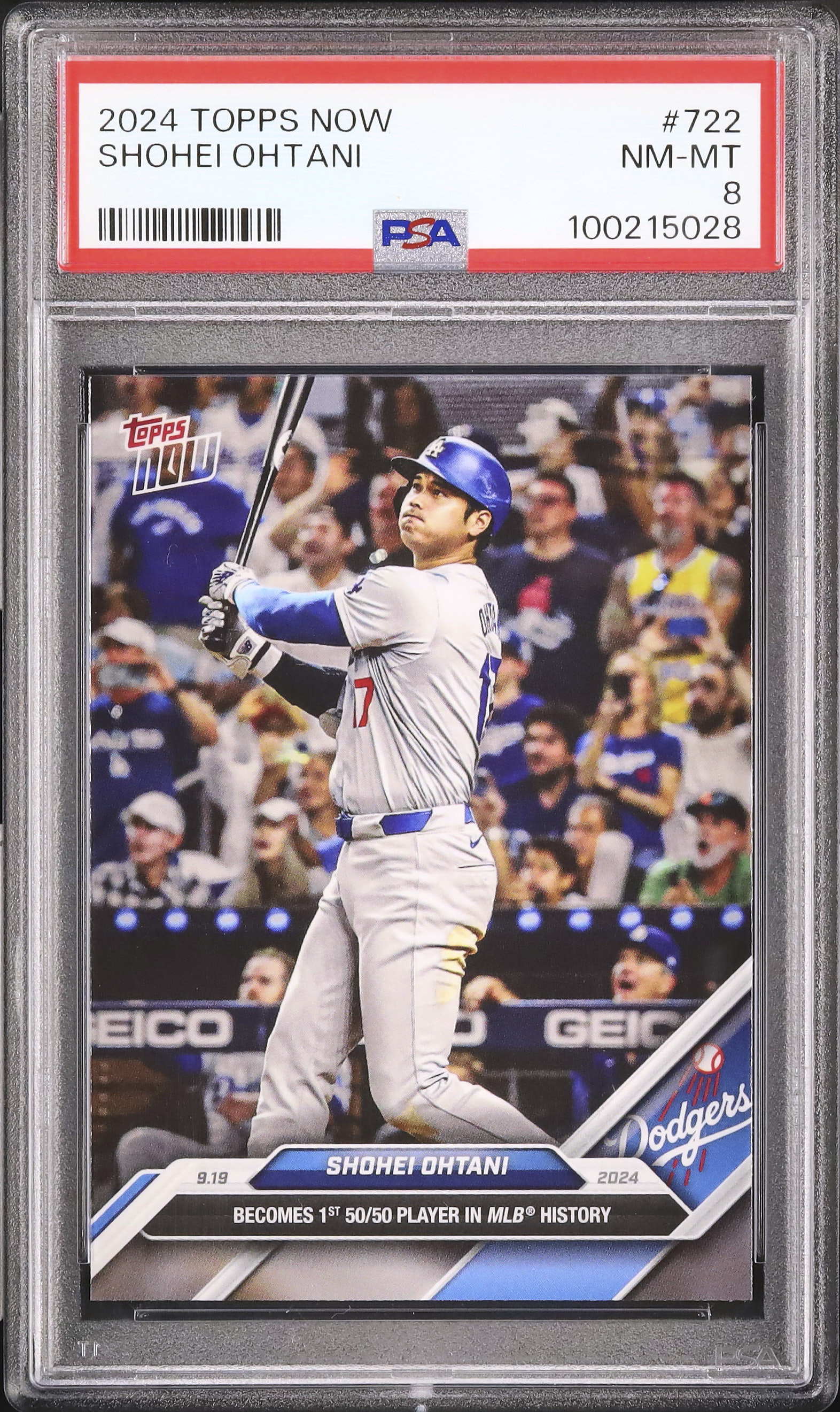 2024 大谷翔平 PSA 8 - カルドバ