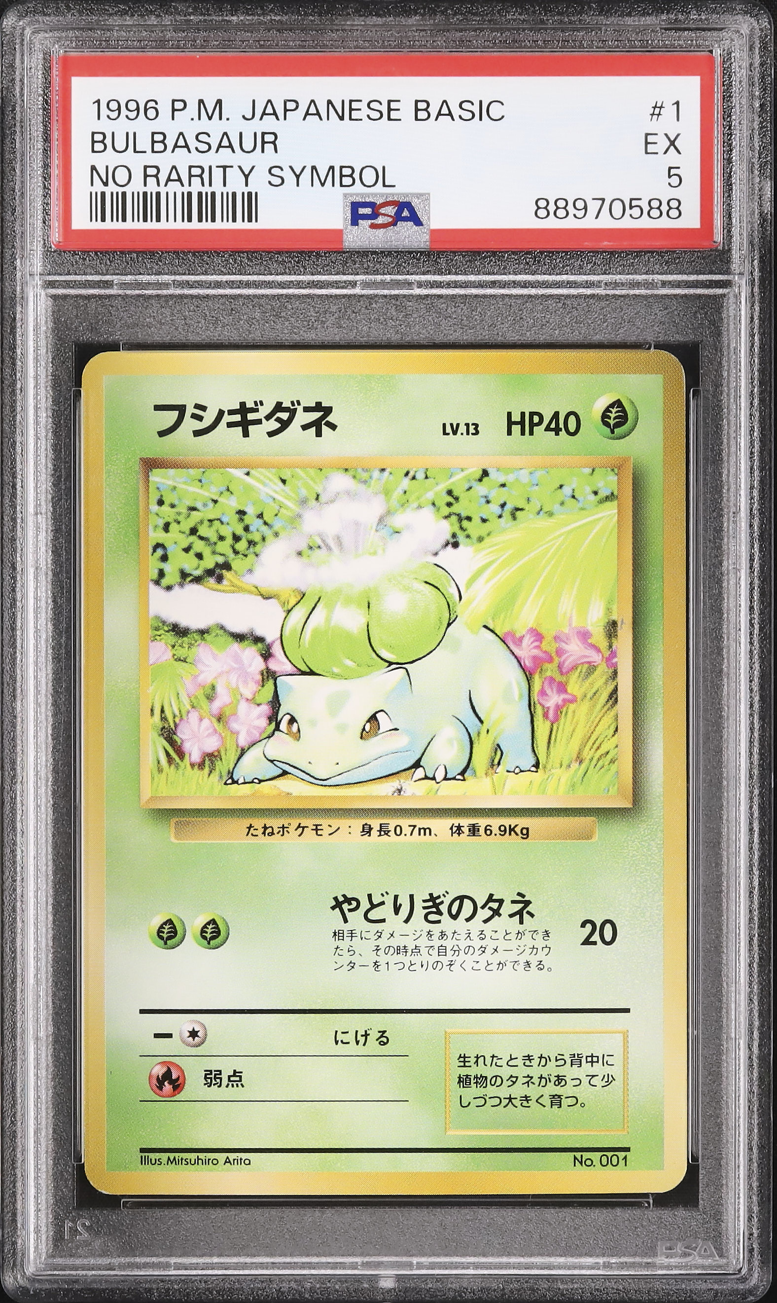 ARS10 フシギダネ　初版　旧裏　1996 鑑定書付き　no reality 1996 フシギダネ PSA 5 ノーレアリティ - カルドバ