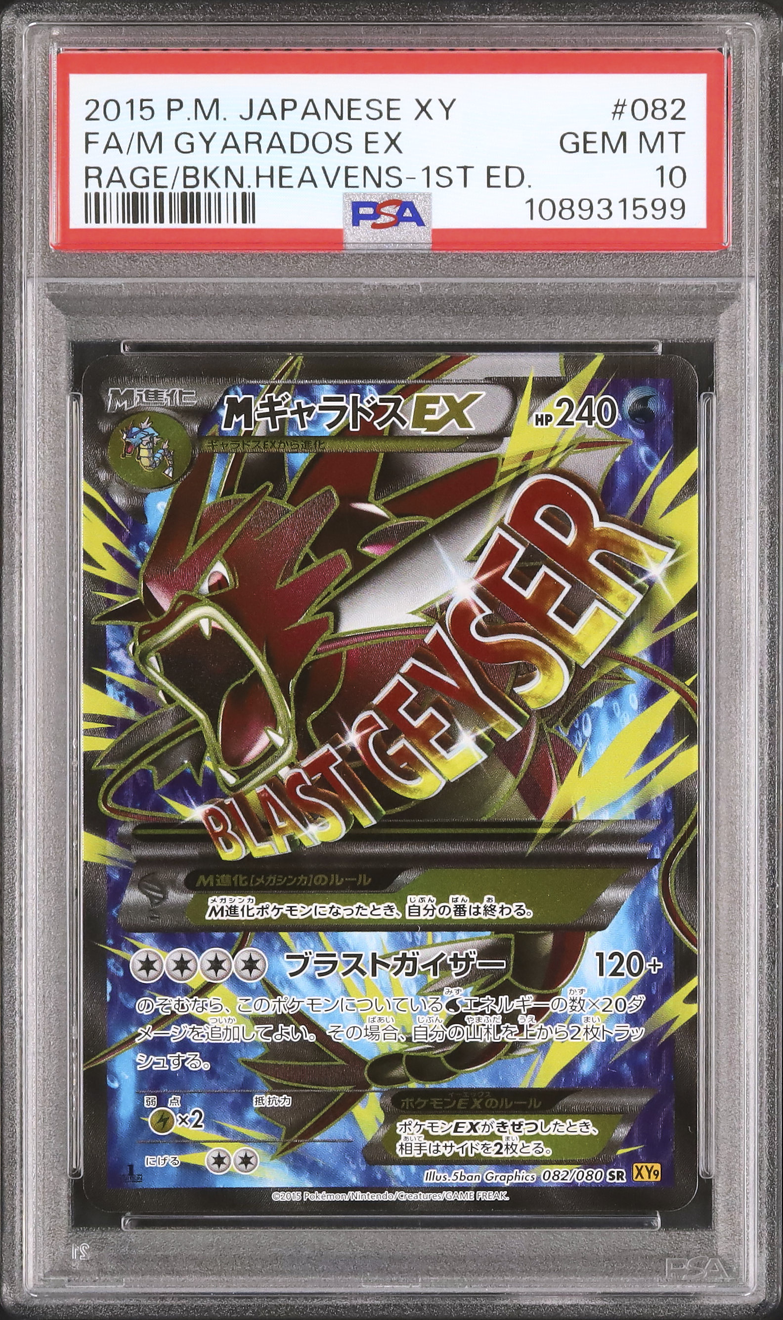Mギャラドス EX ポケモンカード PSA10 2015 MギャラドスEX PSA 10 1st エディション - カルドバ