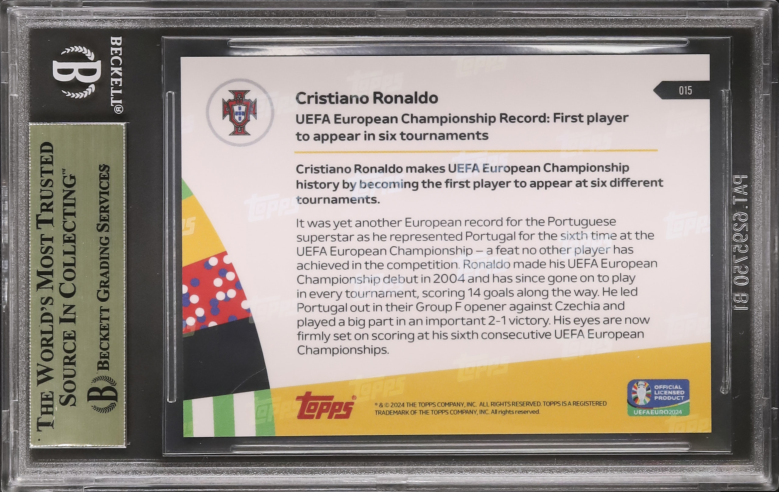 2024 Cristiano Ronaldo BGS 10 - Cardova Japan