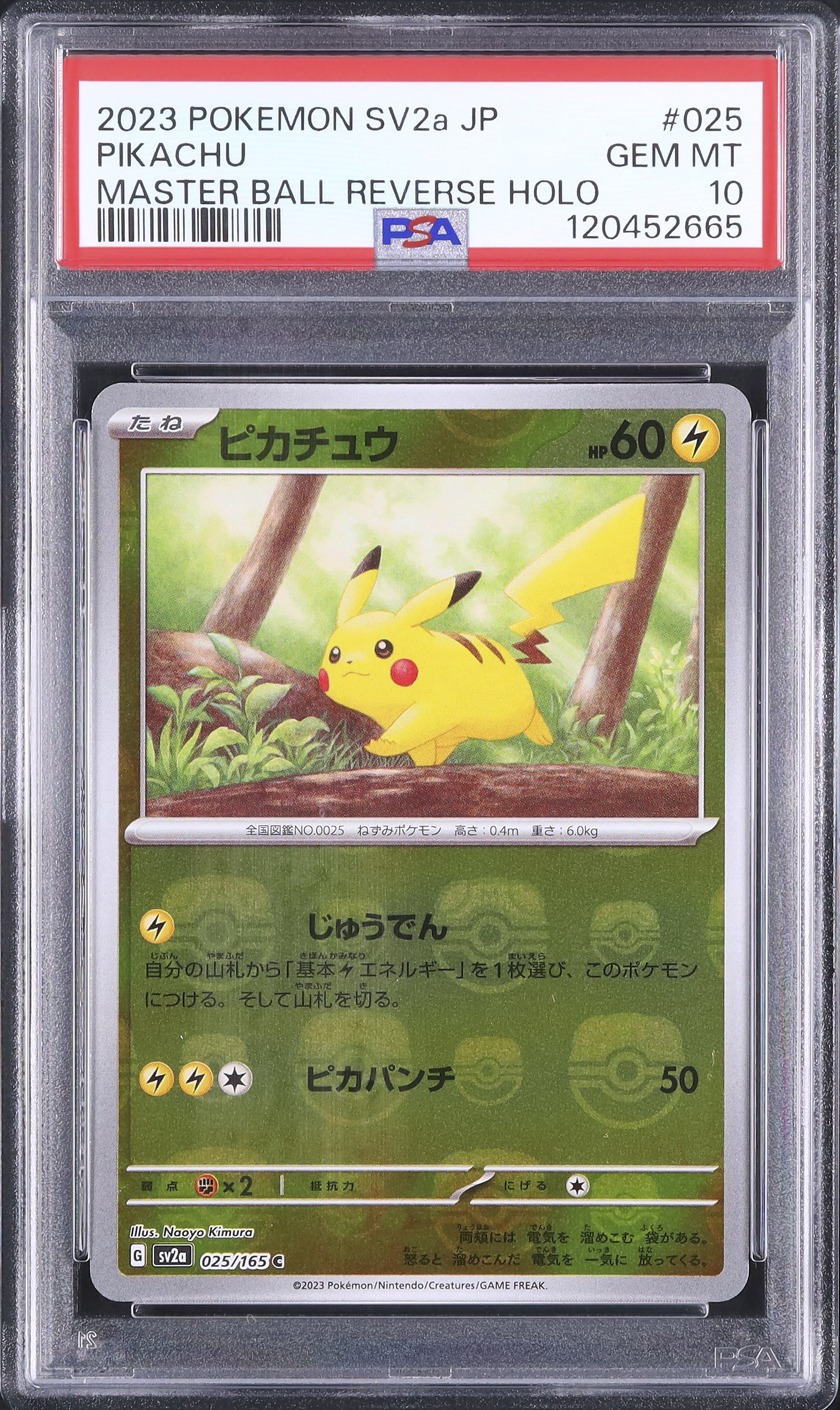2023 ピカチュウ PSA 10 ミラー マスターボール - カルドバ