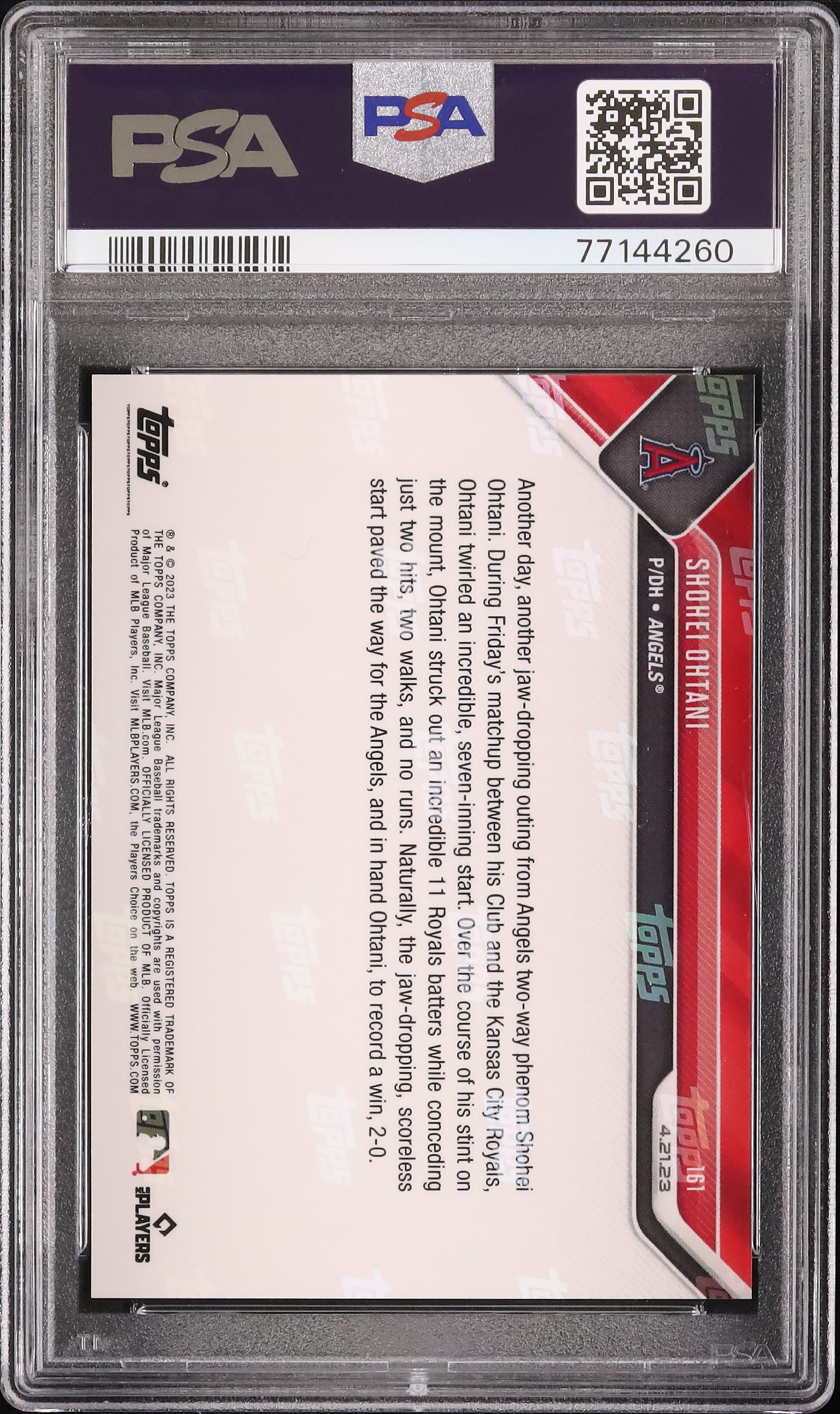 2023 Shohei Ohtani PSA 10 - Cardova Japan