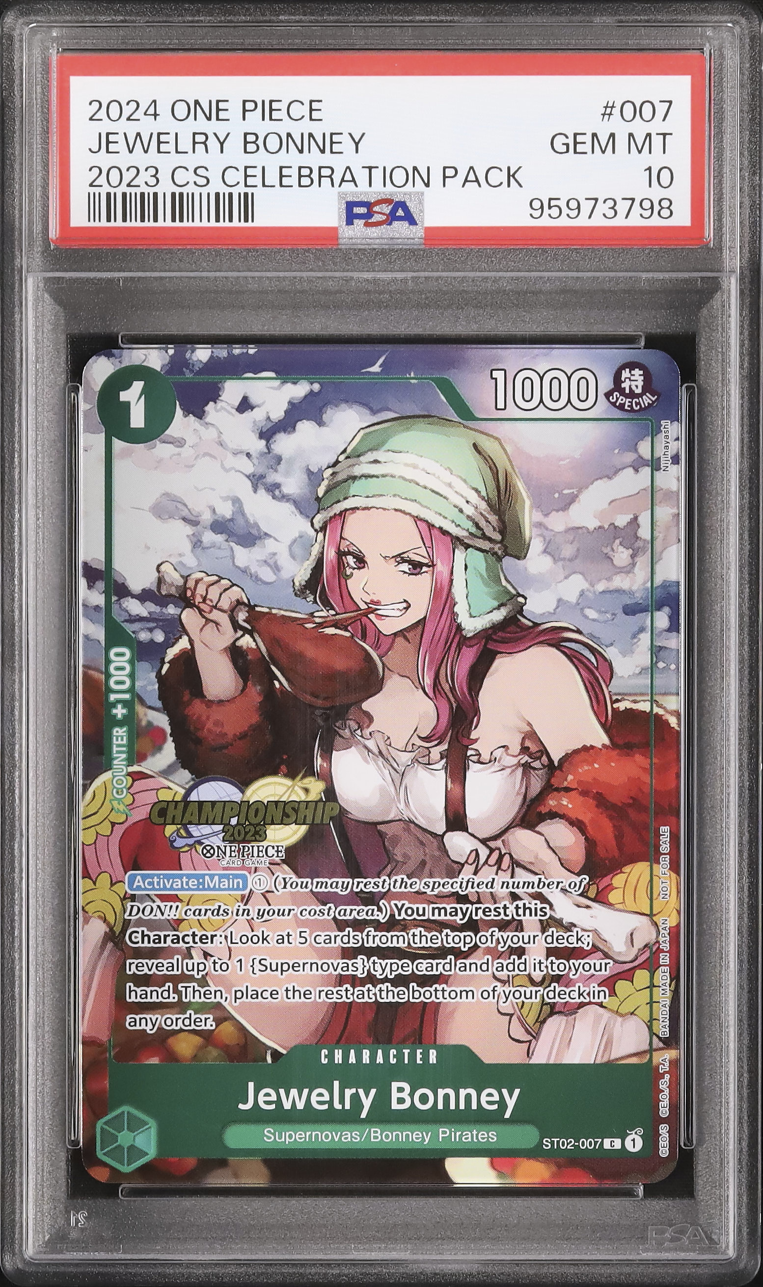 カードダスその他 2024 ONE PIECE JEWELRY BONNEY PSA 10 PSA 10 Jewelry Bonney ST02-007 OP08-Special Alt Art One