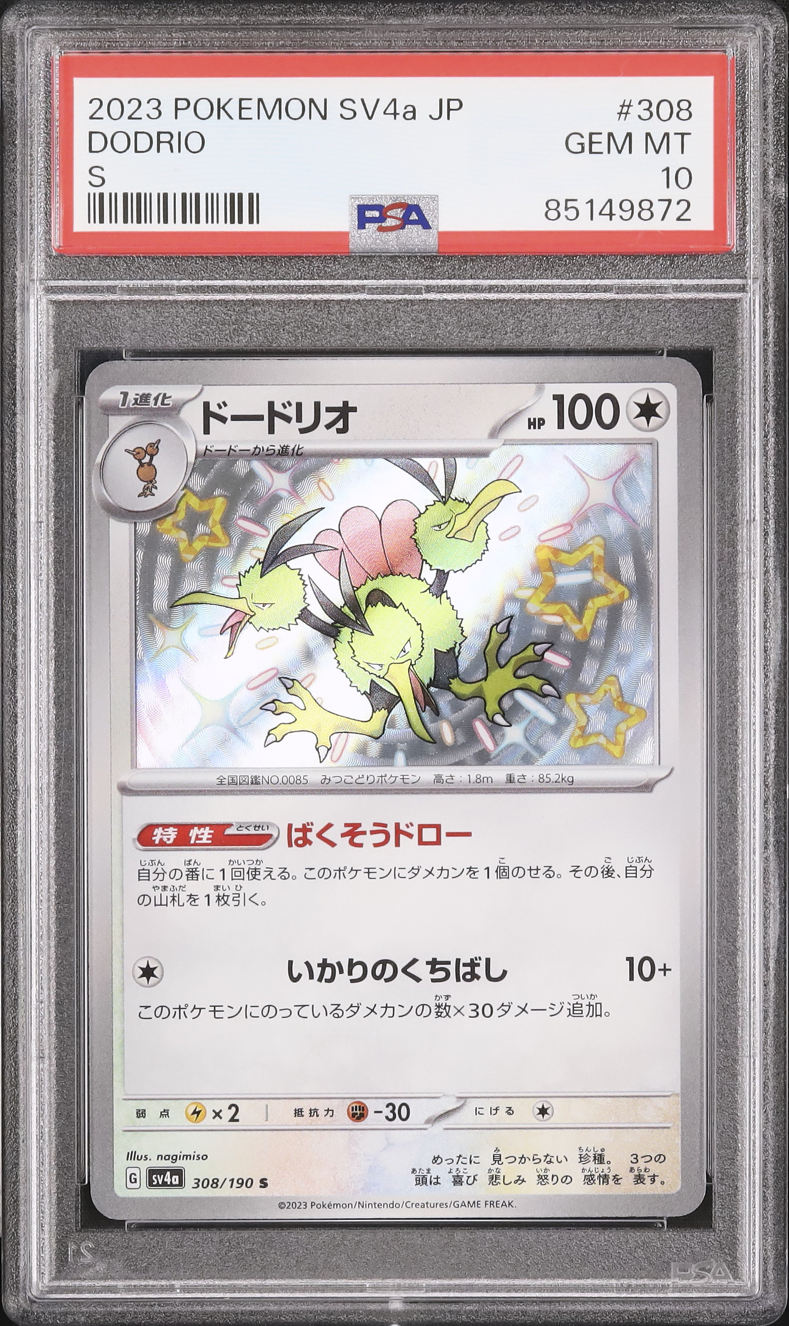 PSA10 ポケモンカードVS ハヤトのドードリオ 131134270 PSA10 ポケモンカードVS ハヤトのドードリオ 131134270 PSA10 ポケモン