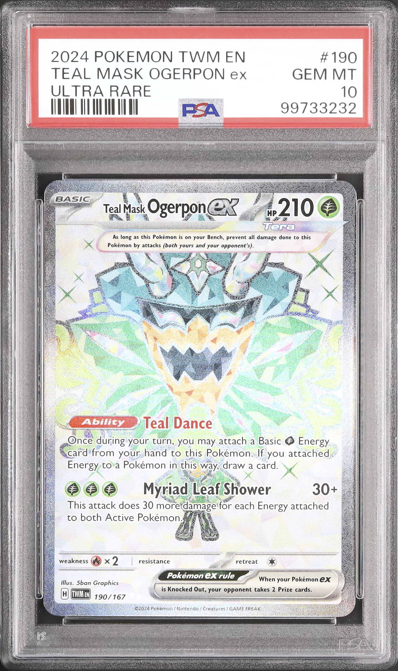 2024 Teal Mask Ogerpon ex PSA 10 - Cardova Japan