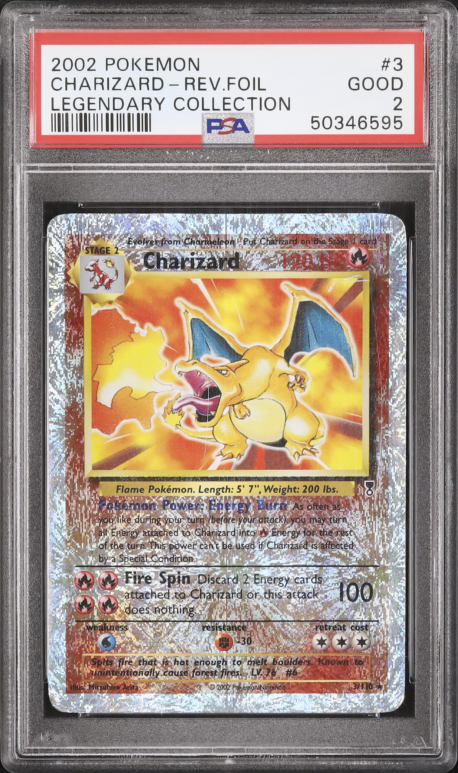 リザードン2002Legendary Collection 2002 リザードン PSA 2 ミラー - カルドバ