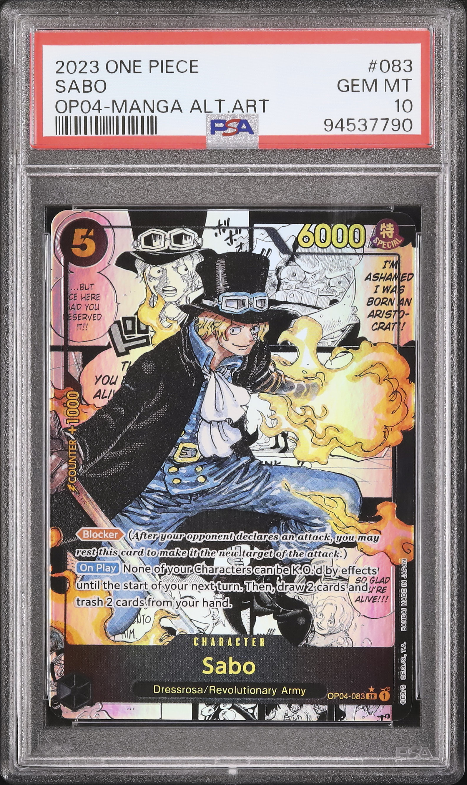 2023 Sabo PSA 10 Alternate Art - Cardova Japan 2023 Sabo PSA 10 Alternate Art - Cardova Japan