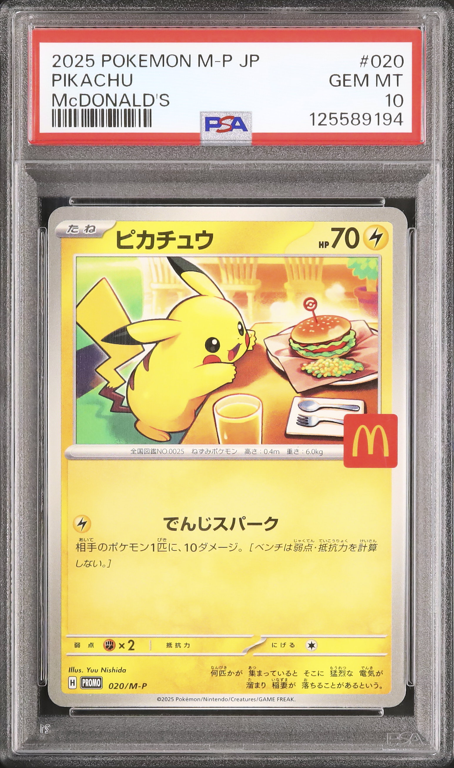 2025 ピカチュウ PSA 10 3連番 2025 ピカチュウ PSA 10 - カルドバ