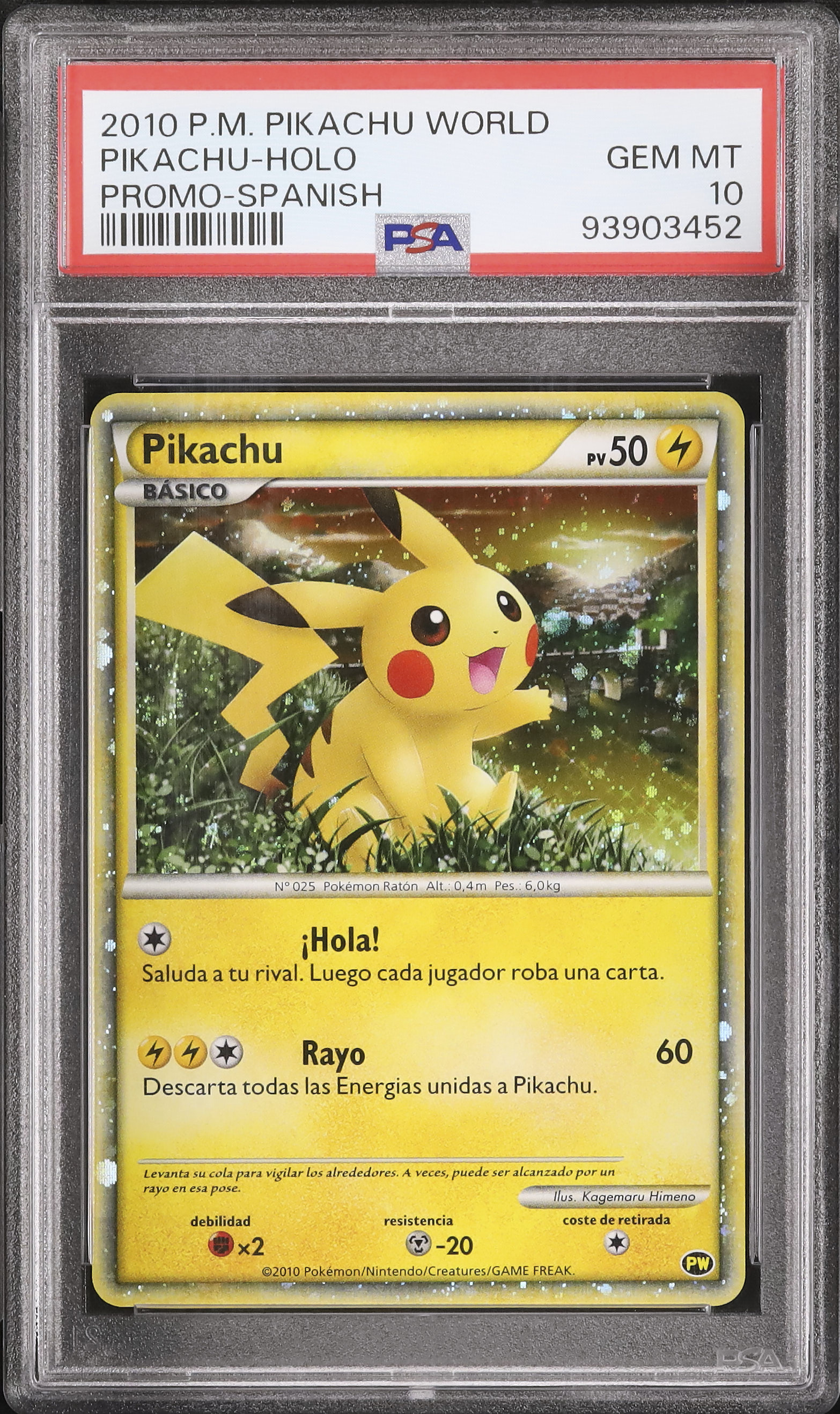 PSA10 Pikachu イタリア ピカチュウワールド 2010 Pikachu 2010 Pikachu World Collection #PW 2 Promo (Italian