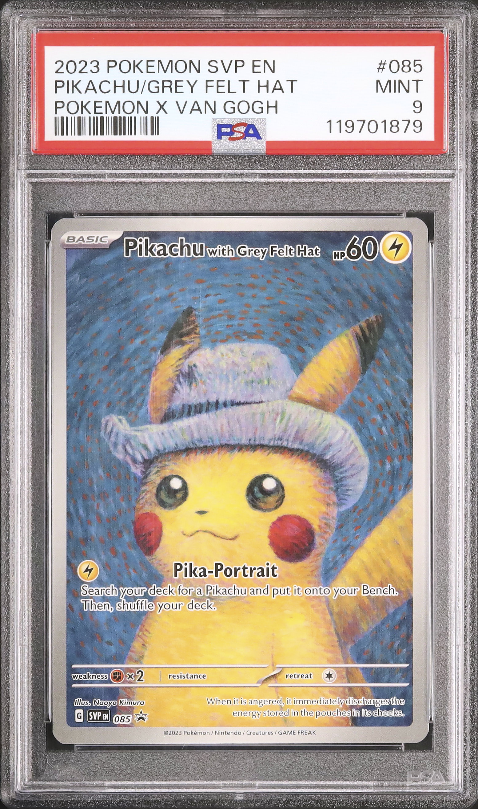 2023 Pikachu with Grey Felt Hat PSA 9 FA - Cardova Japan