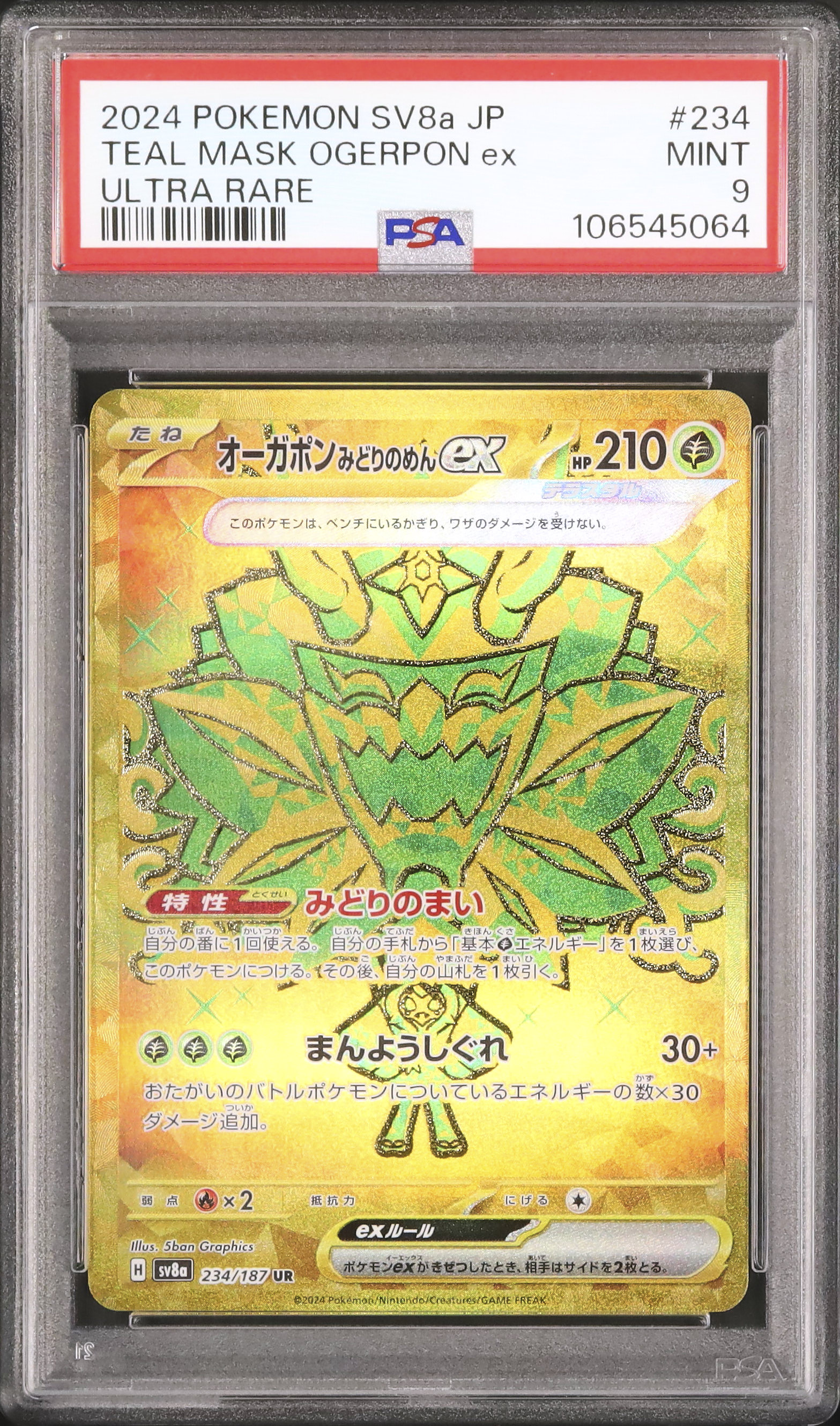 2024 オーガポンみどりのめんex PSA 9 - カルドバ