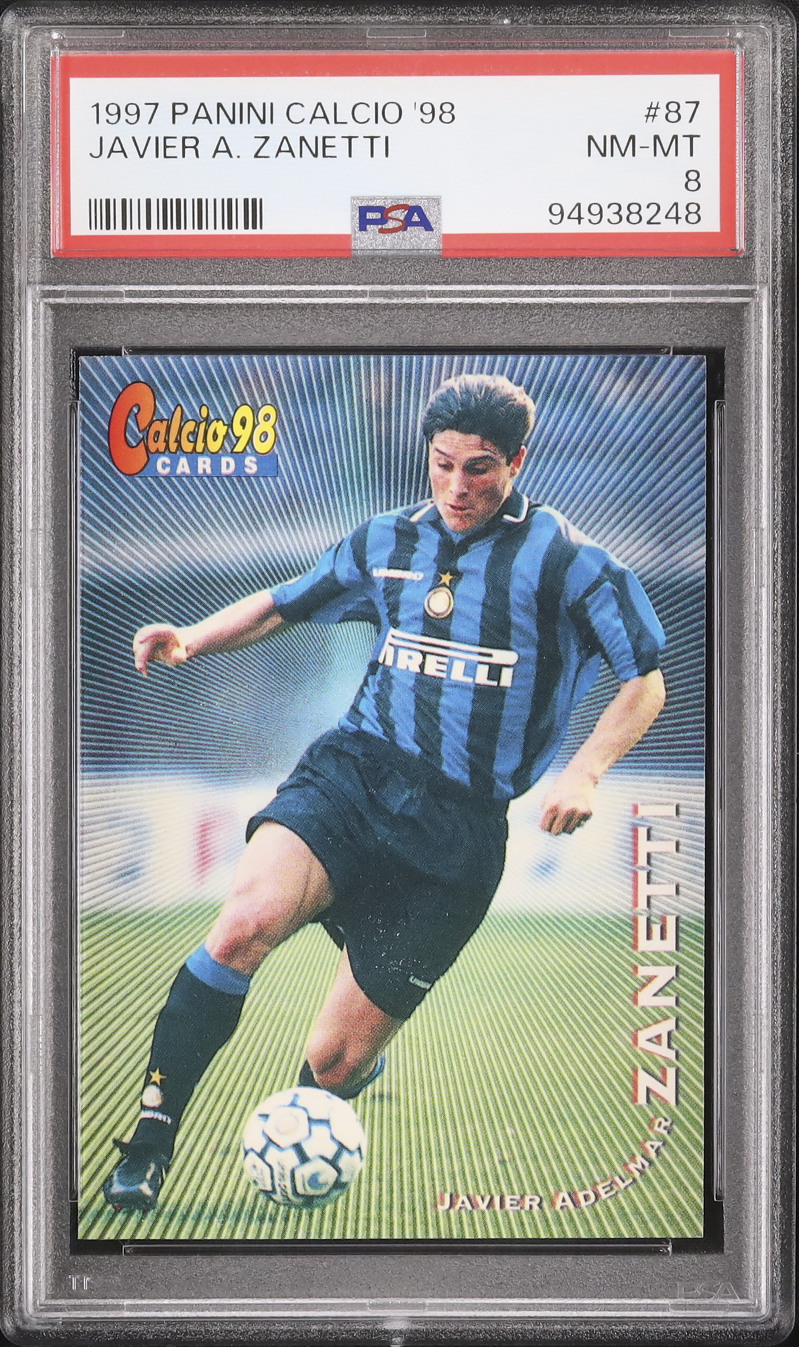 1997 Javier A. Zanetti PSA 8 - Cardova Japan