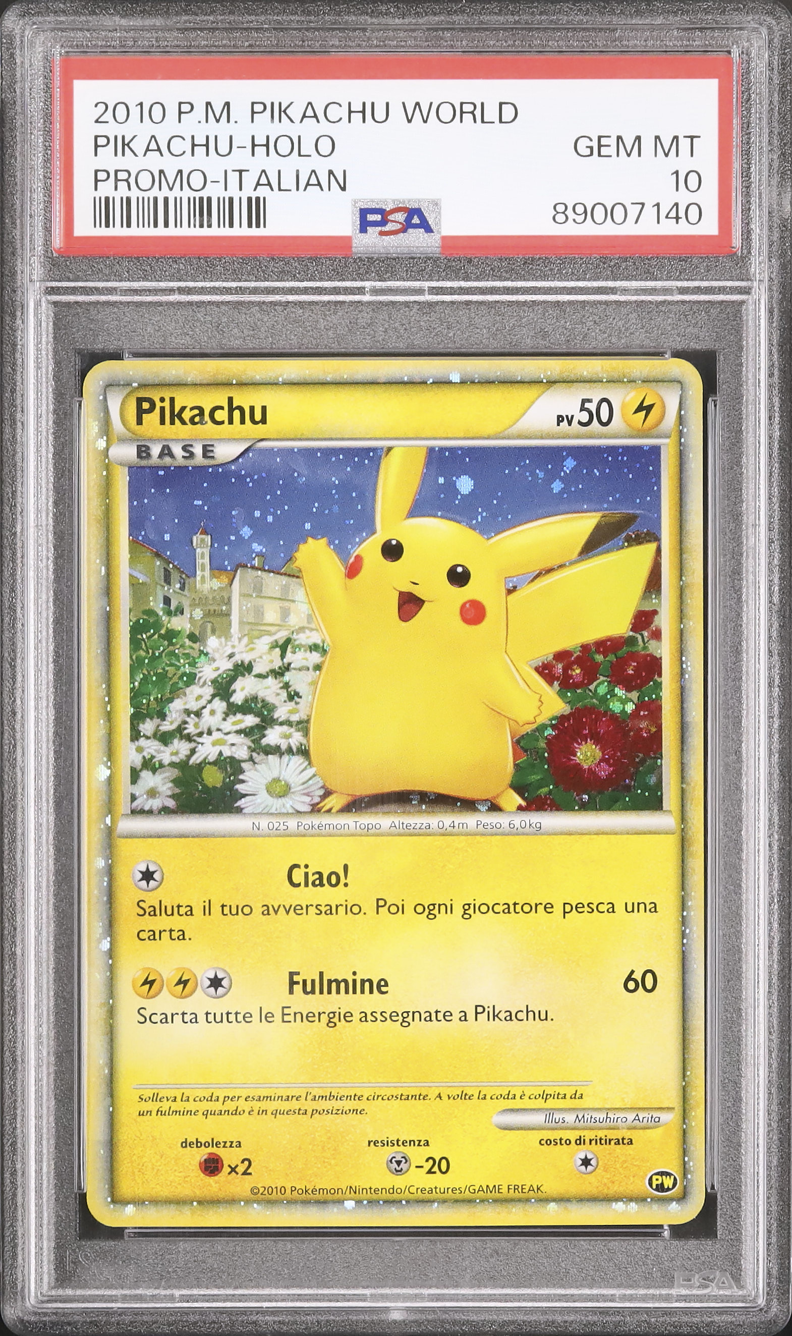 2010 Pikachu PSA 10 Holo - Cardova Japan