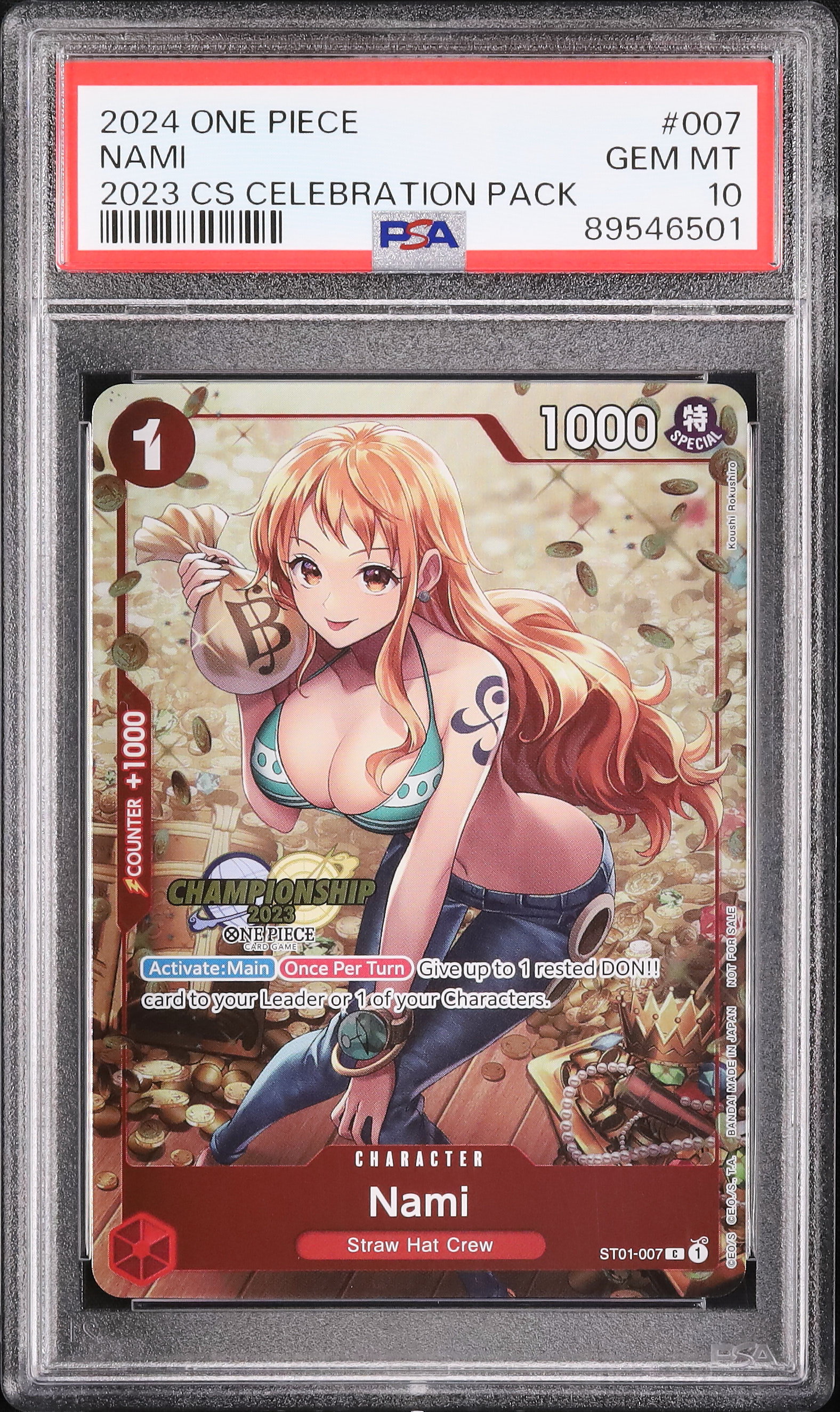 2024 Nami PSA 10 Alternate Art - Cardova Japan