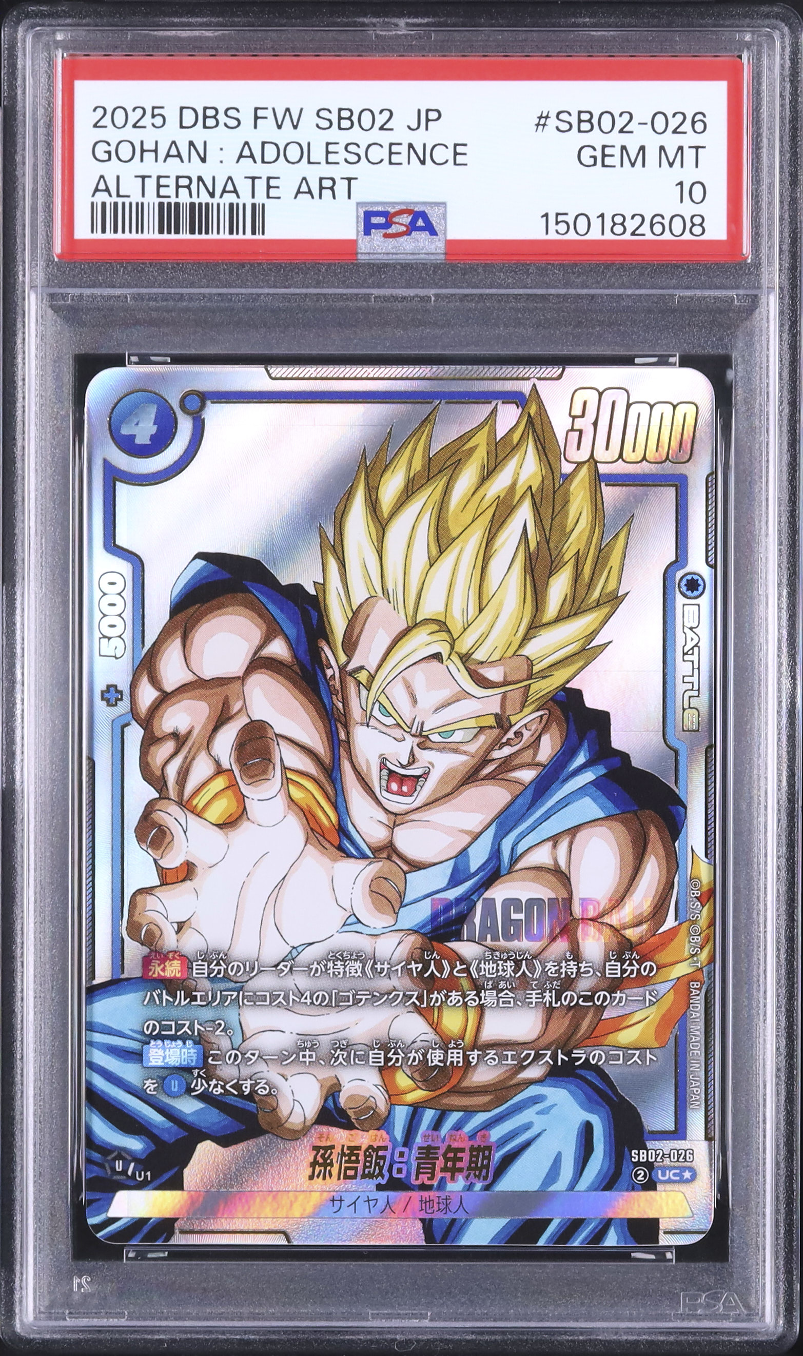 2025 孫悟飯: 青年期 PSA 10 絵違い - カルドバ