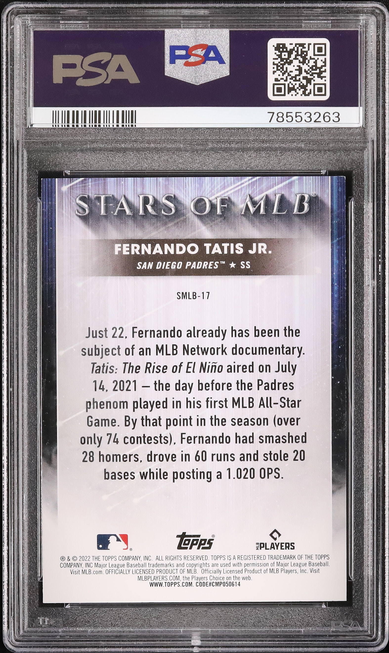 2022 フェルナンド・タティス・ジュニア PSA 9 - カルドバ