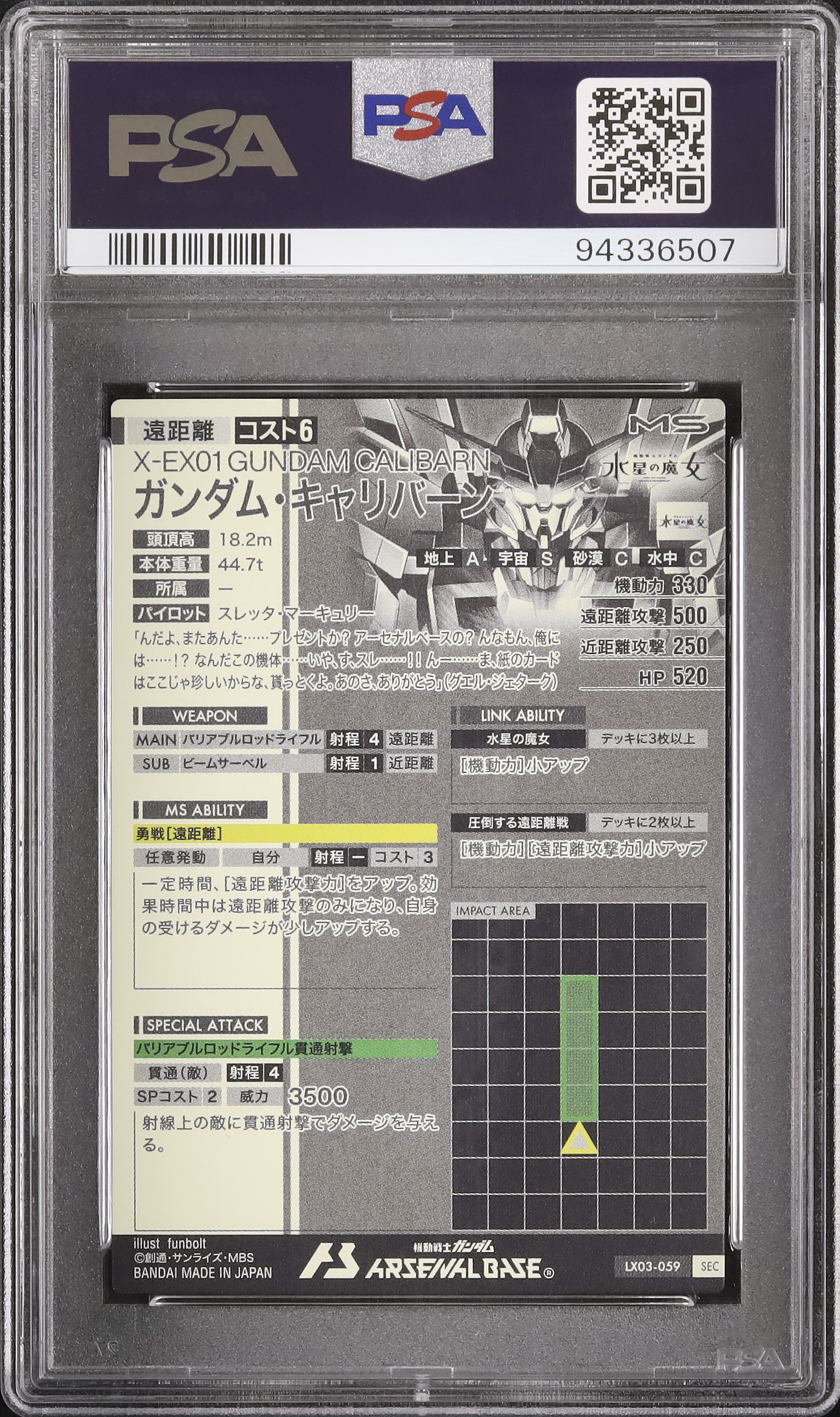 キャリバーン psa10 アーセナルベース 2023 ガンダム・キャリバーン PSA 10 - カルドバ