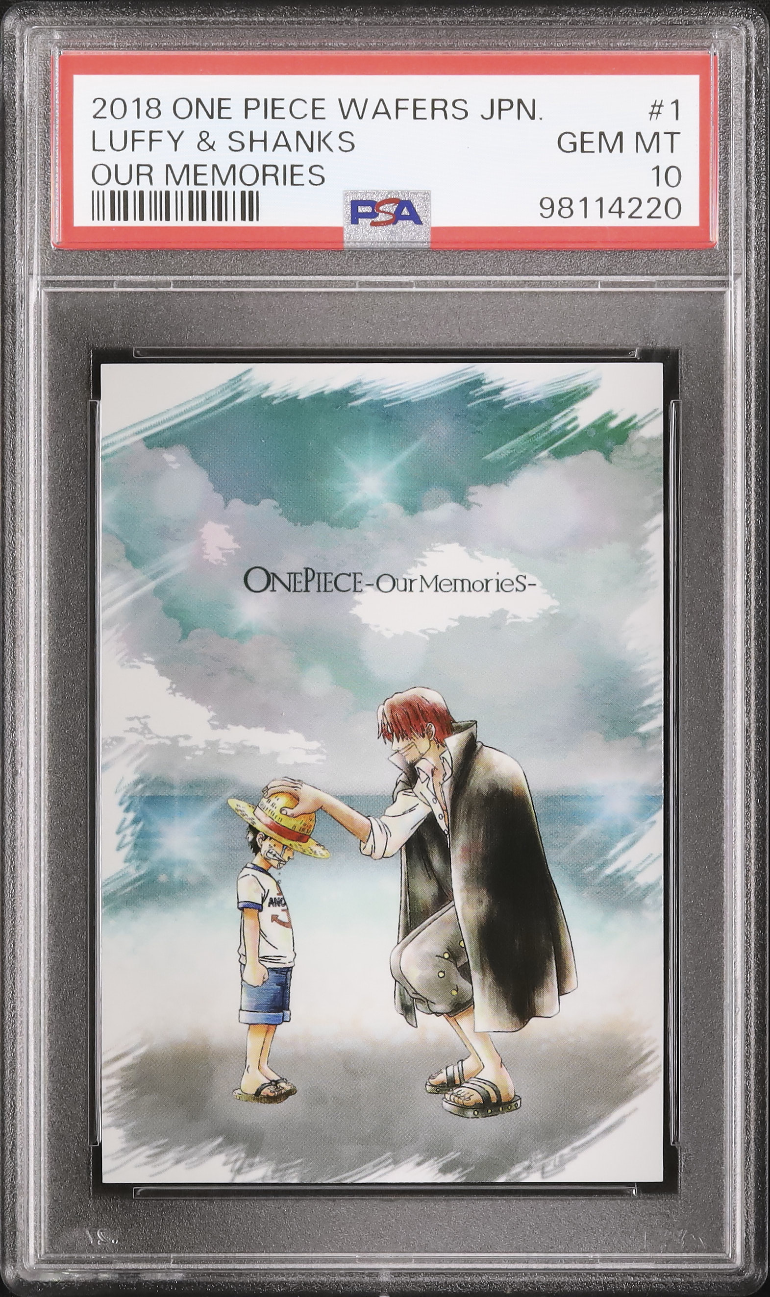 ONE PIECE ウエハース our memories ルフィ＆シャンクス ルフィ&シャンクス ワンピースウエハース 第9弾シークレット