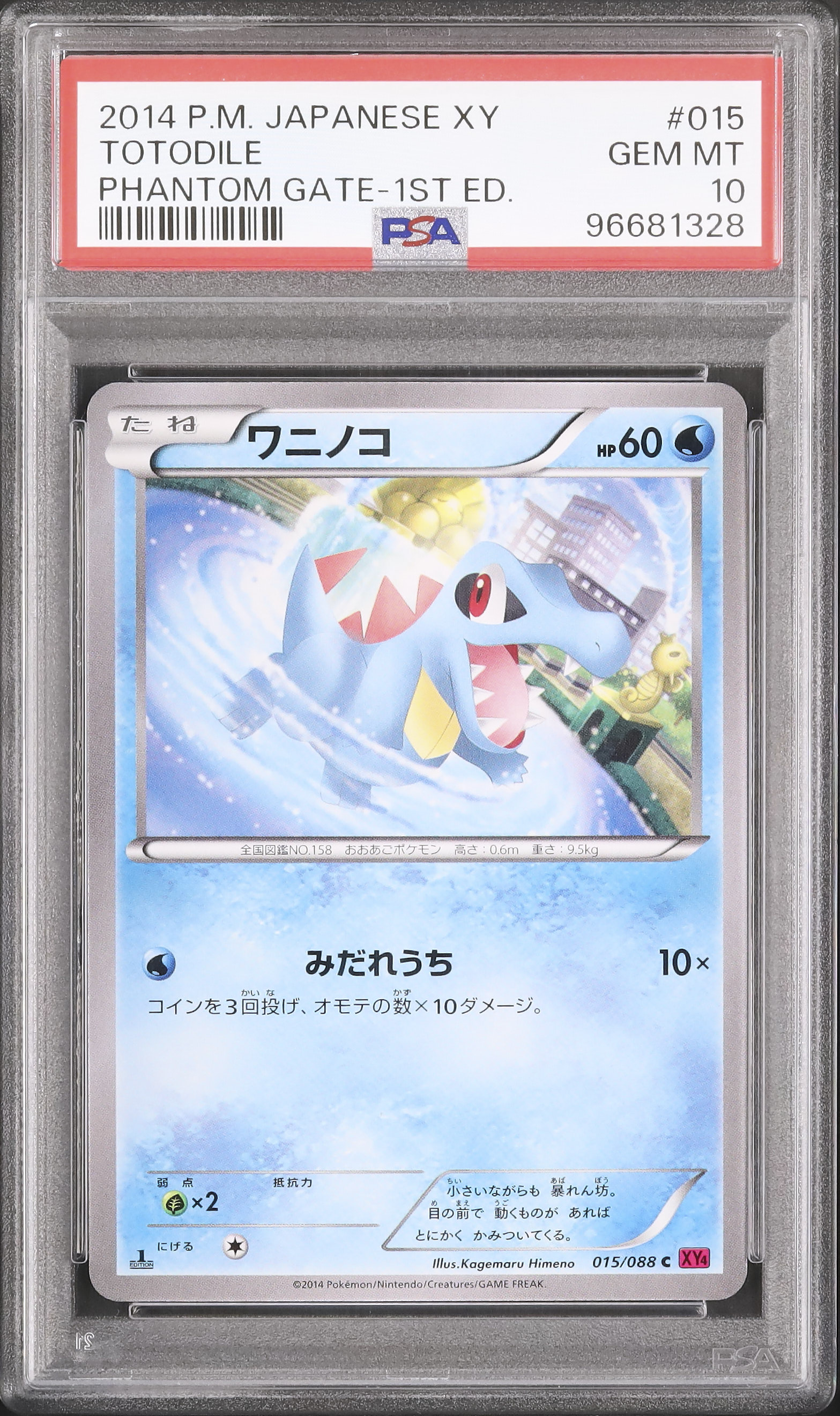 ポケモンカード ワニノコ psa10 2014 ワニノコ PSA 10 1st エディション - カルドバ