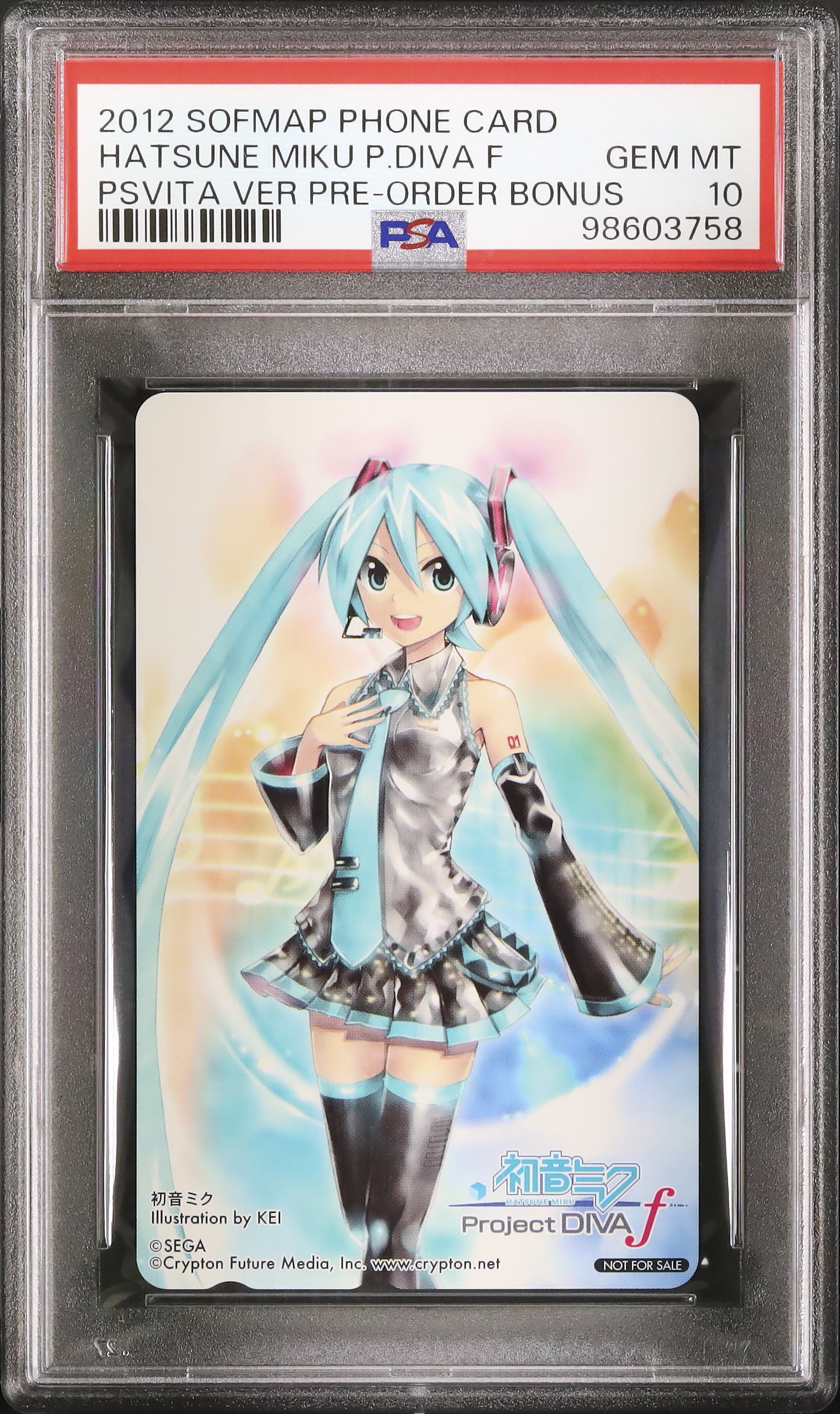 2012 Hatsune Miku Project Diva F PSA 10 - Cardova Japan