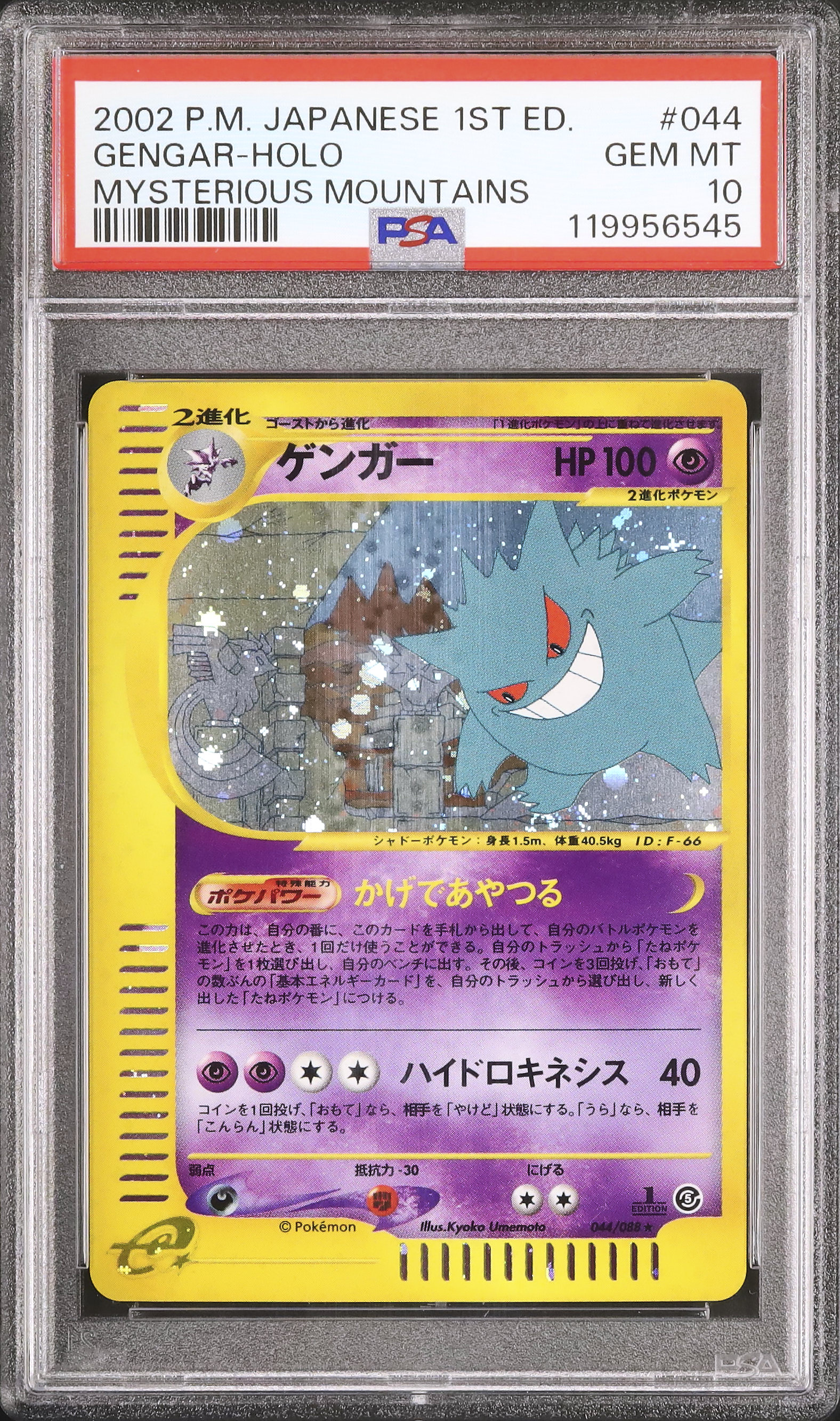 2002年 ポケモンカード ゲンガー ホロ PSA10 カードe 2002 ゲンガー PSA 10 ホロ - カルドバ
