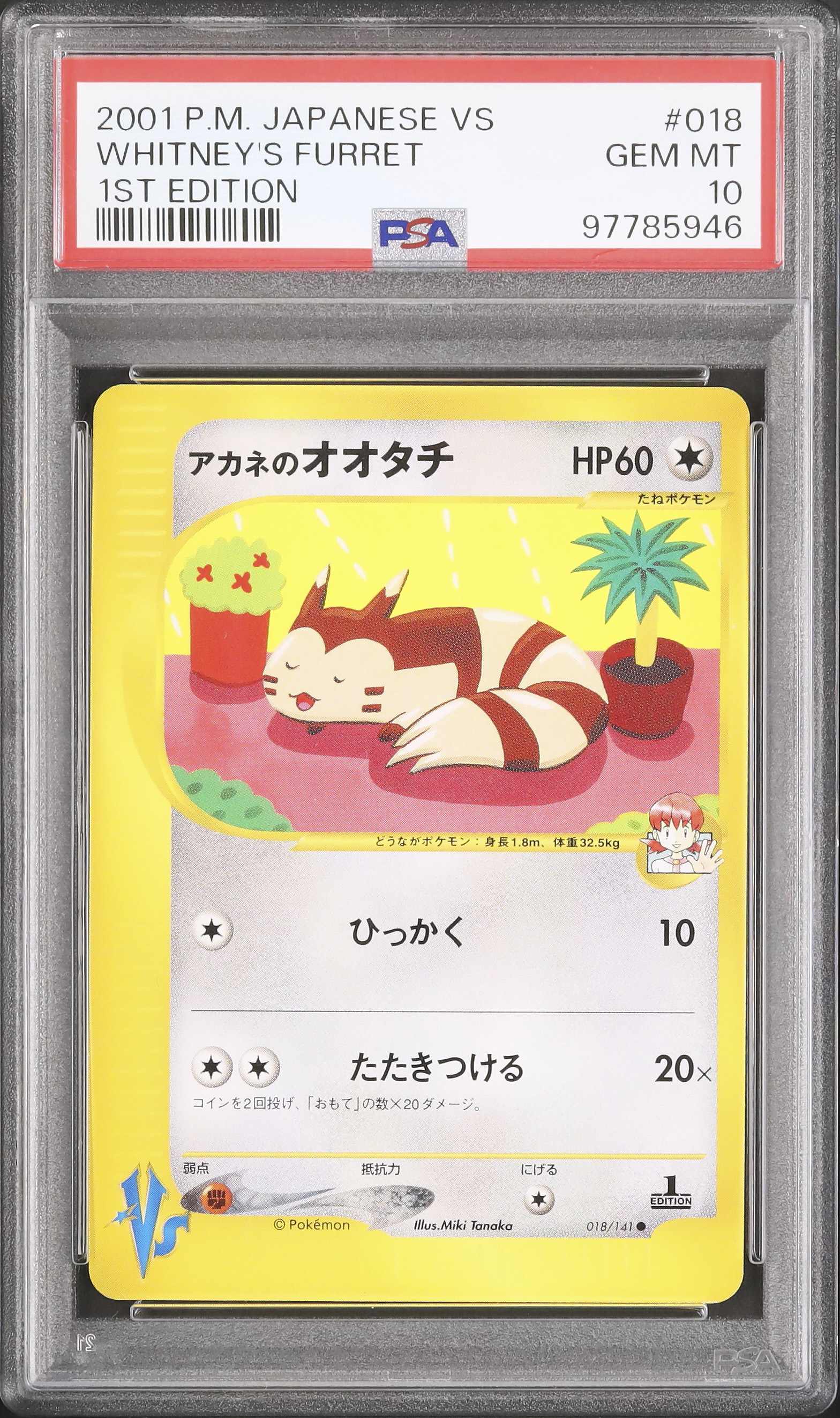 2001 アカネのオオタチ PSA 10 1st エディション - カルドバ