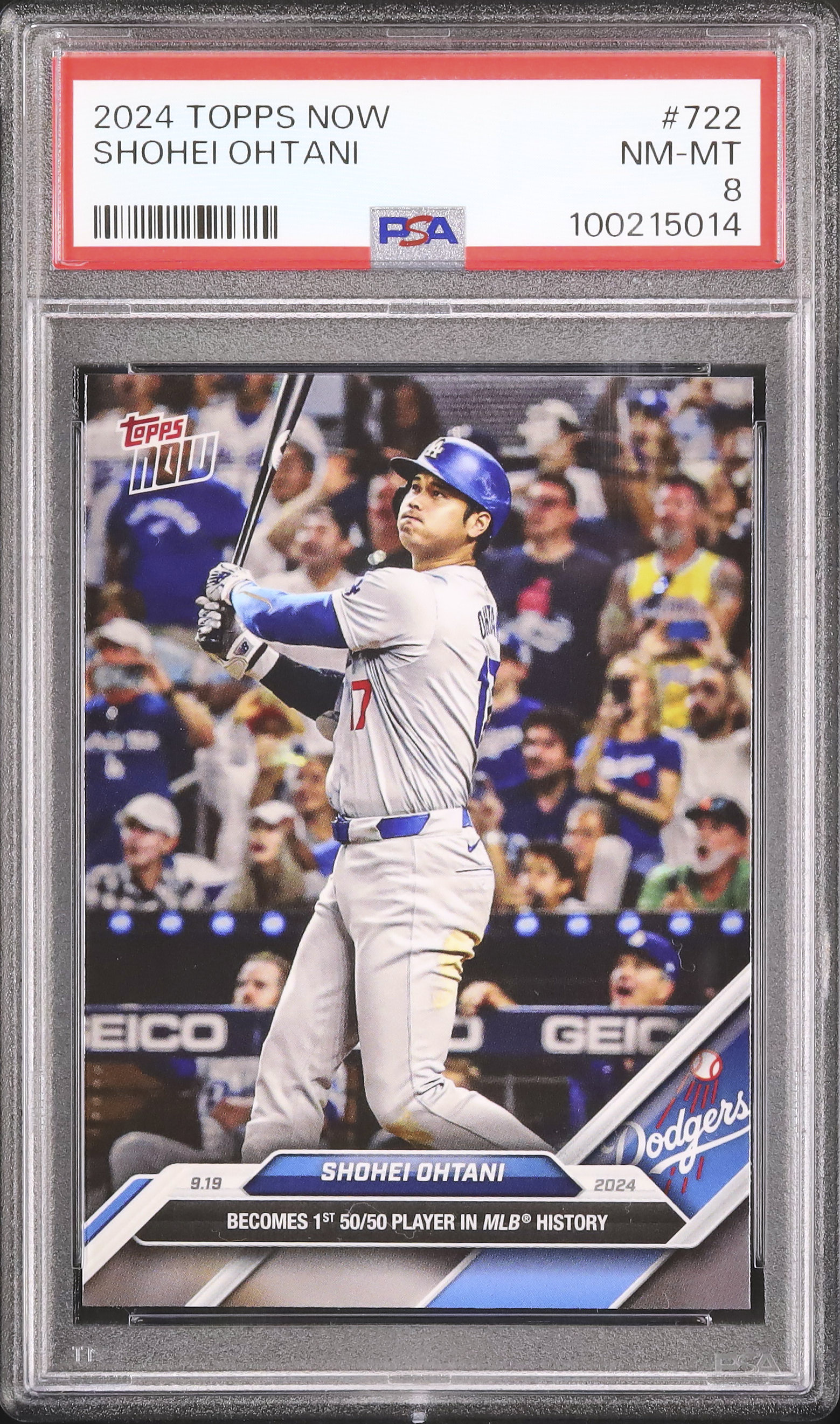 大谷翔平カード8 2024 大谷翔平 PSA 8 - カルドバ