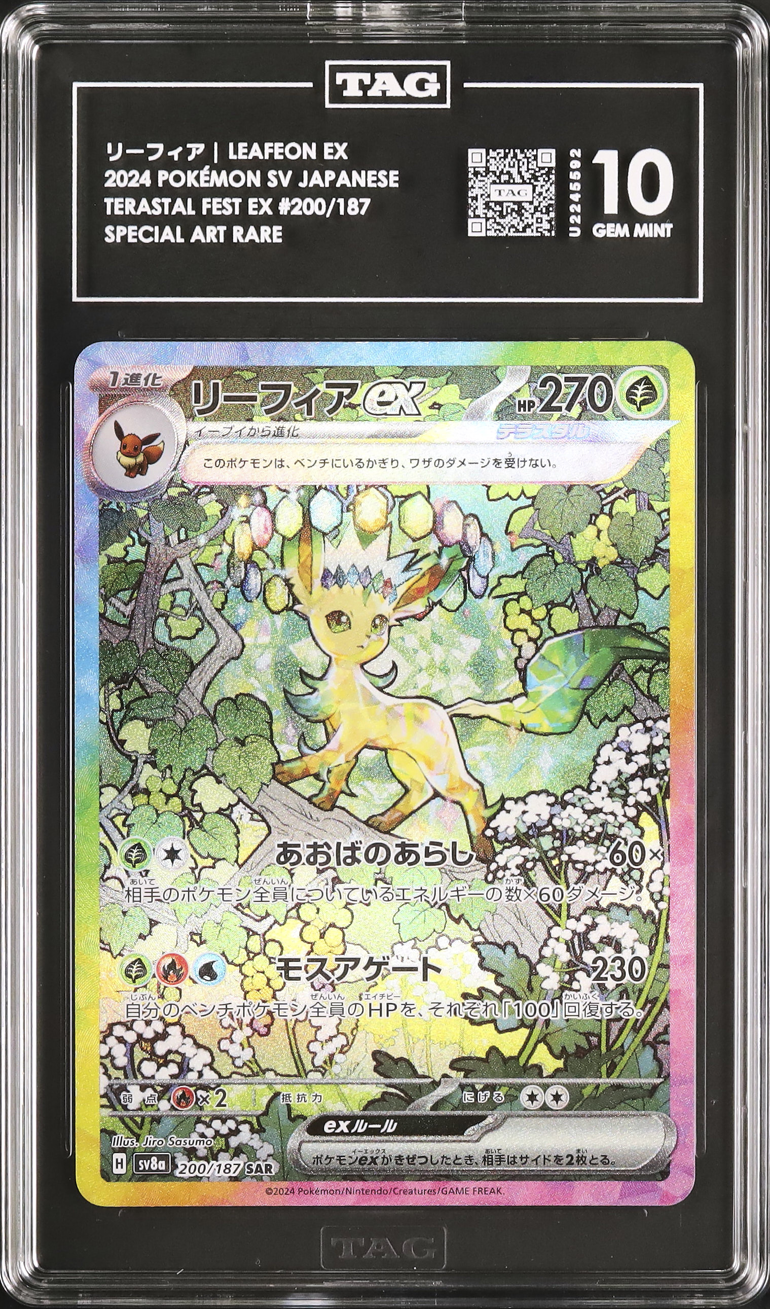 2024 ポケモンカード リーフィアex #200 スペシャルアートレア 2024 リーフィアex TAG 10 - カルドバ
