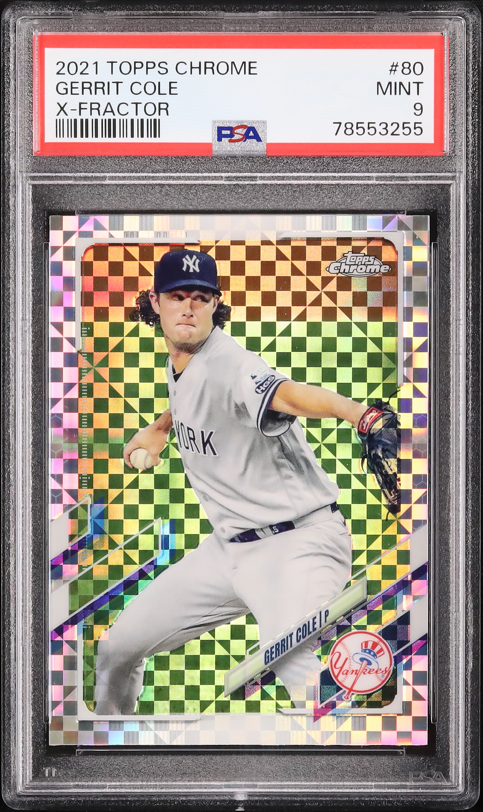 2021 ゲリット・コール PSA 9 Xフラクター