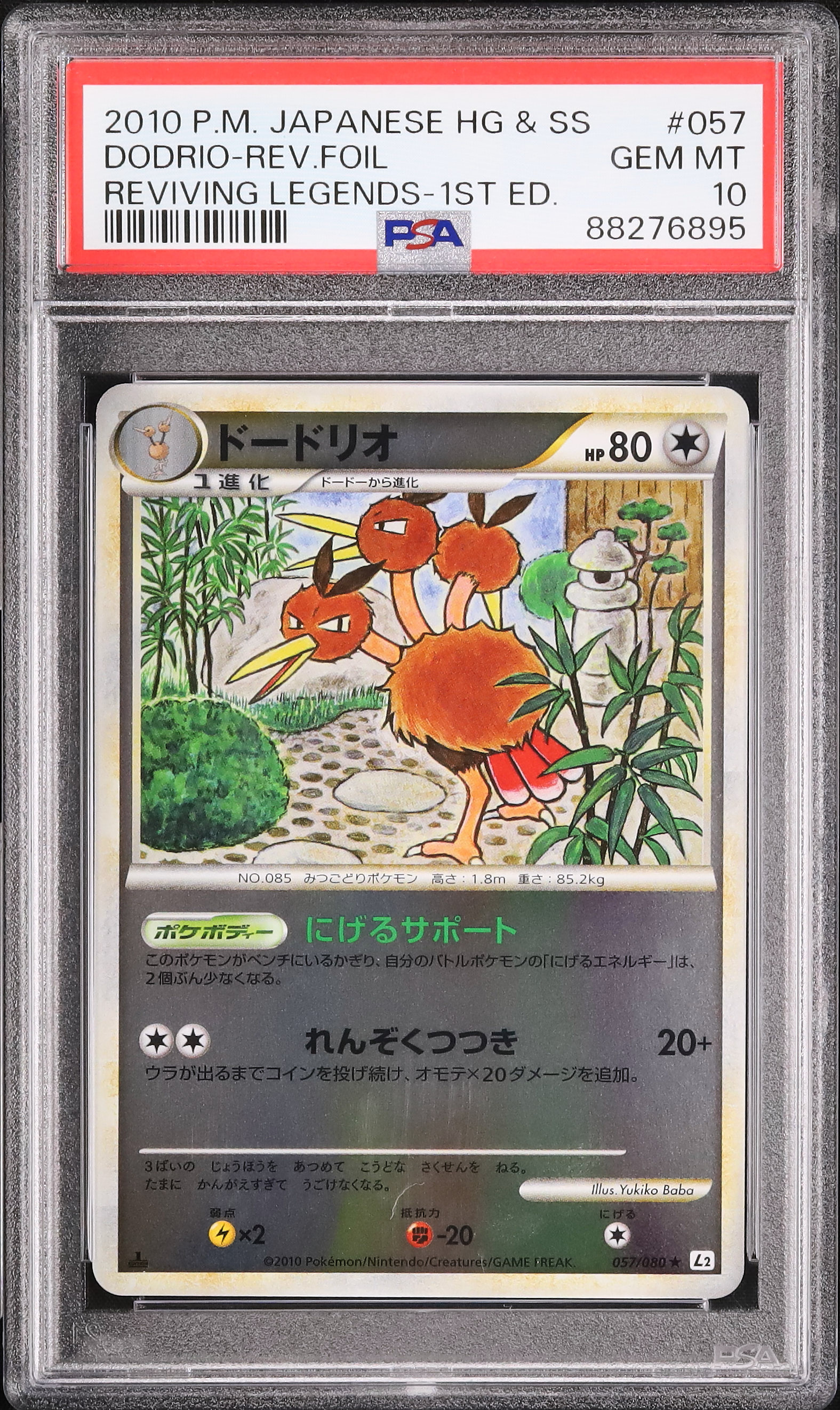 2010 Dodrio PSA 10 1st Edition - Cardova Japan