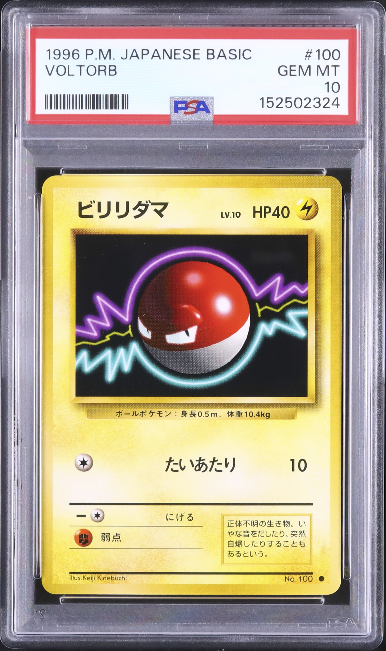 ビリリダマ　色違い　psa10 破空の激闘 1ED 1996 ビリリダマ PSA 10 - カルドバ