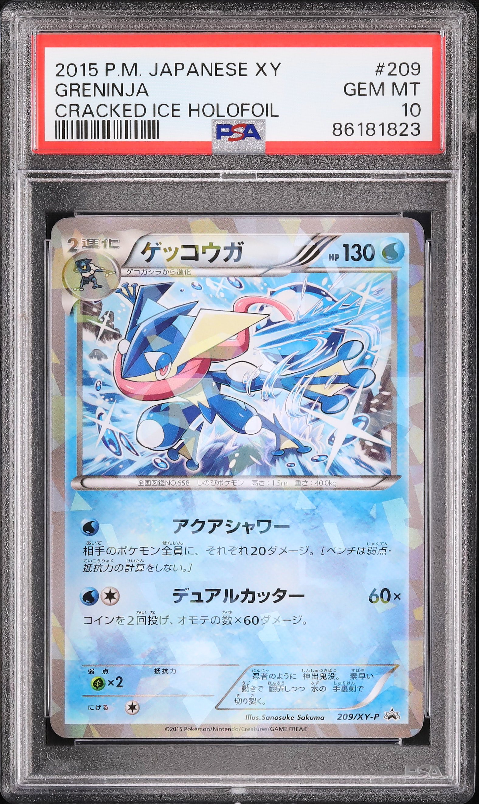 2015 Greninja PSA 10 Foil - Cardova Japan