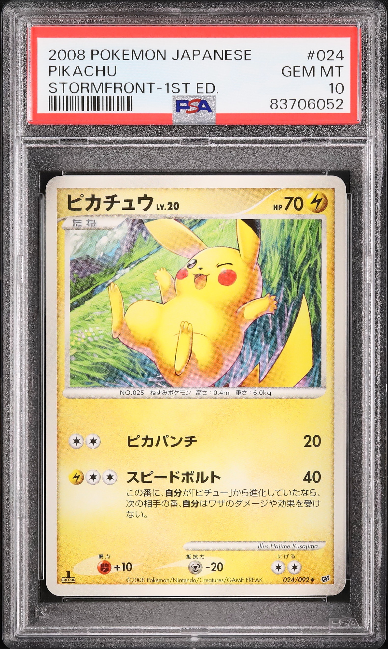 PSA10 2008 ポケモンキッズ ピカチュウ pikachu キメわざ PSA10 2008 ポケモンキッズ ピカチュウ pikachu キメわざ