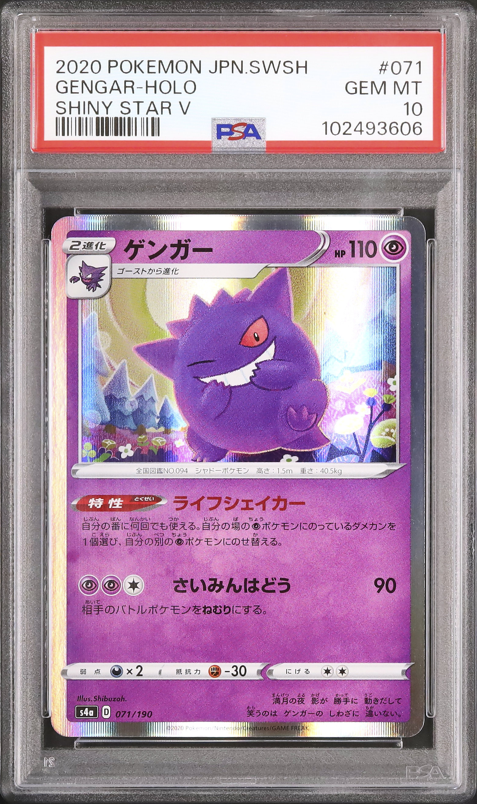 2020 ゲンガー ホロカード PSA 10 2020 ゲンガー ホロカード PSA 10 PSA10 ゲンガー 071/190