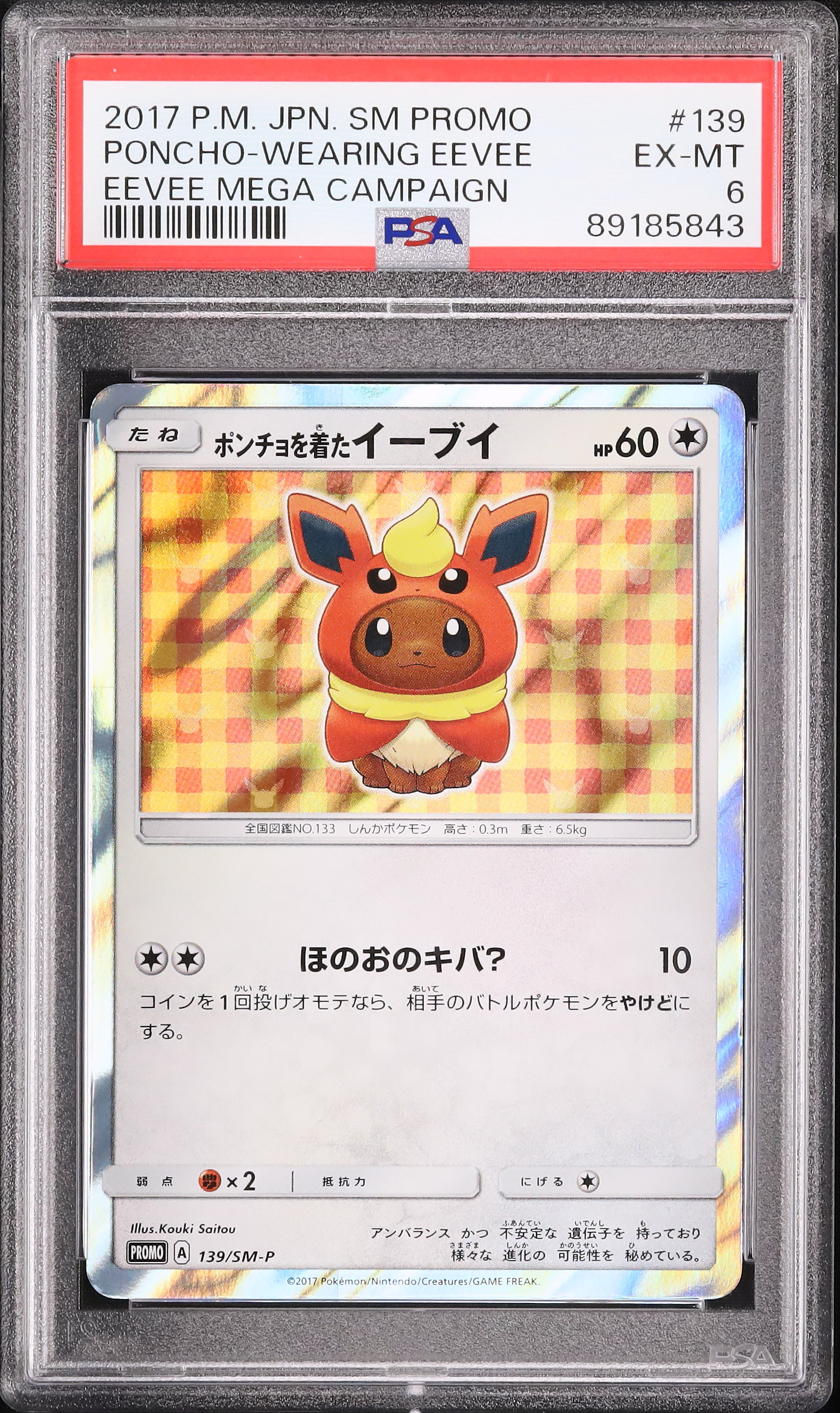 ポンチョを着たイーブイ（ブースター） PROMO SM-Pプロモカード 139…